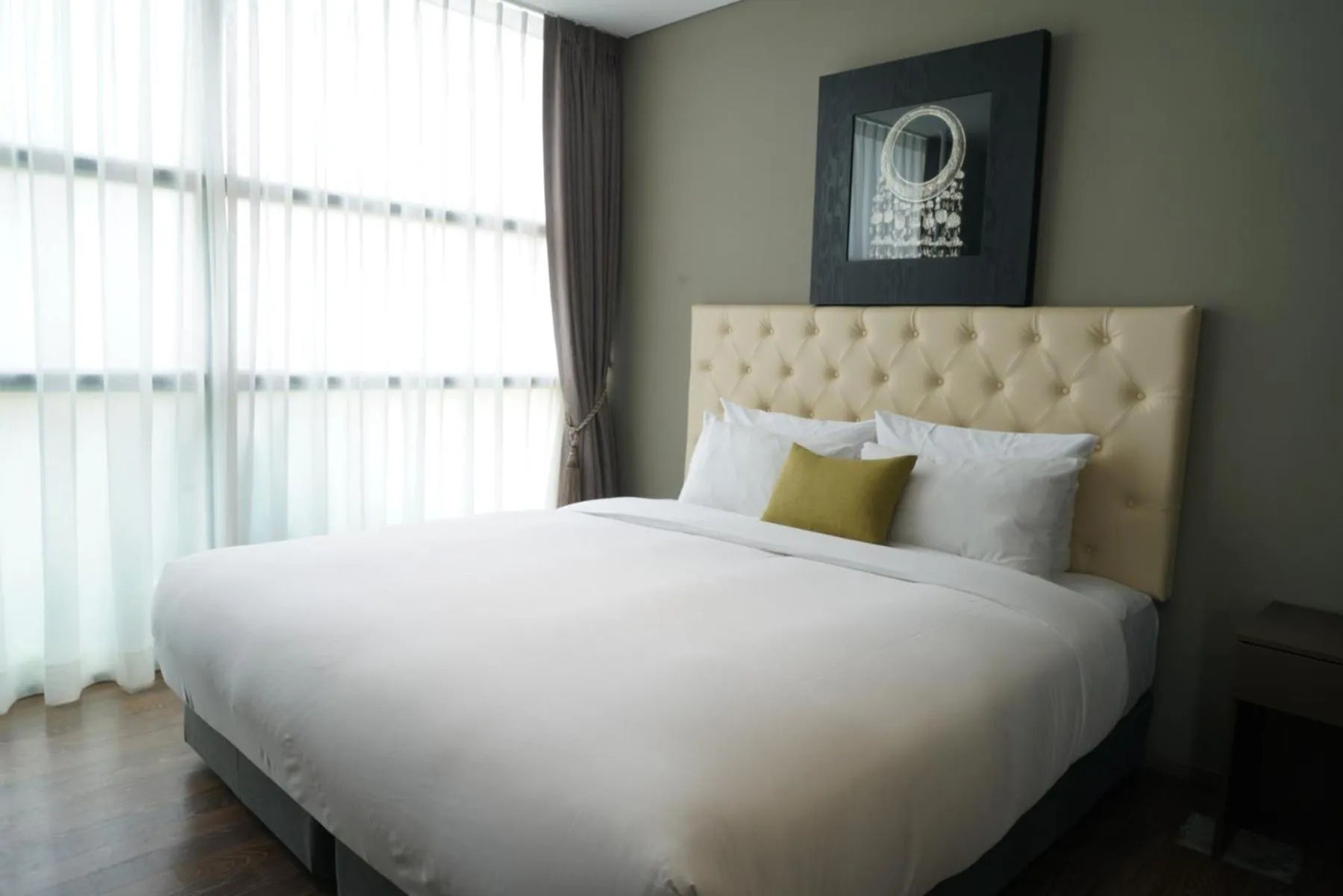 Bed in Jeju Hotel Scarboro