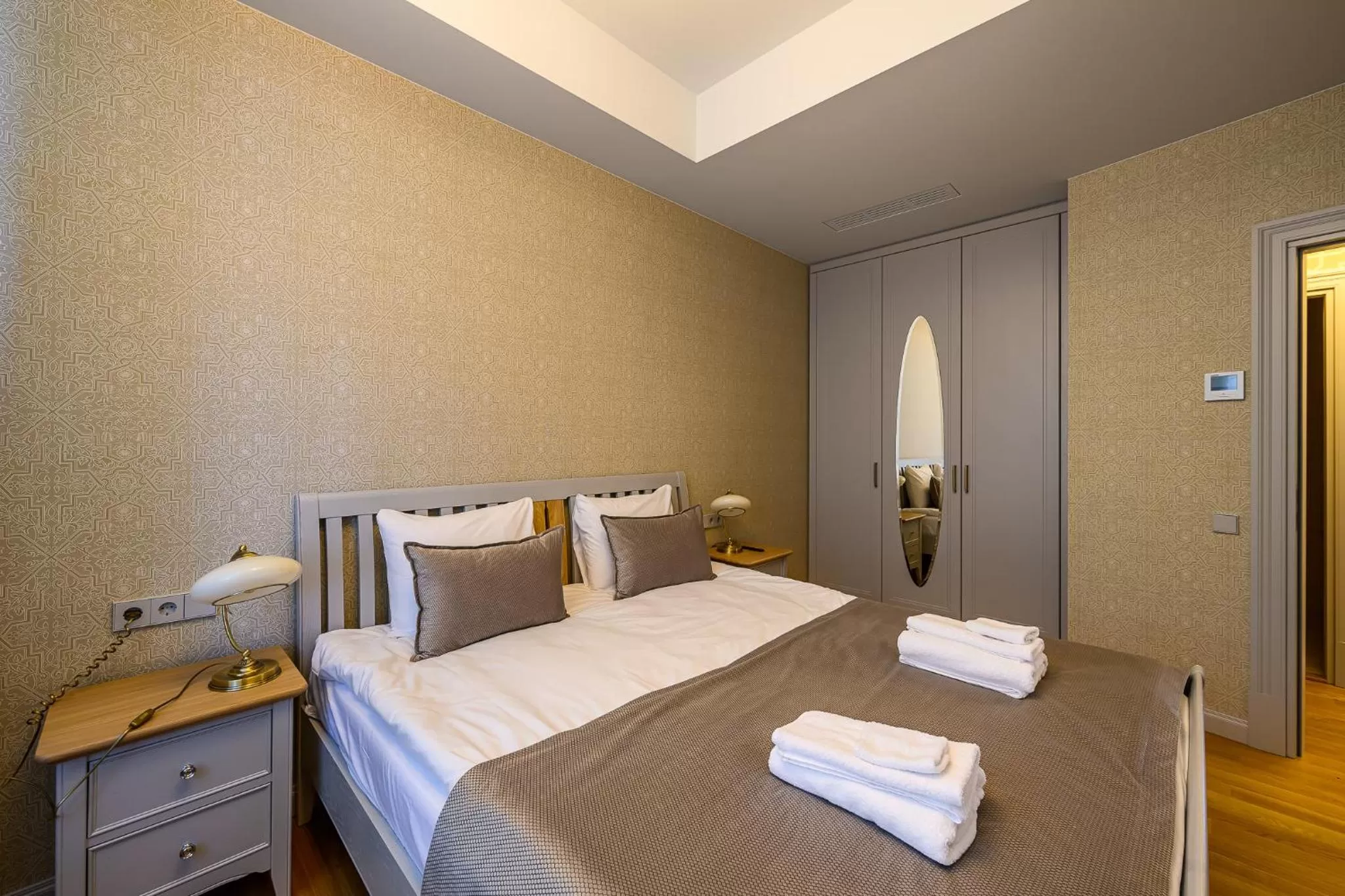 Bed in Roze Kūrmājas Residence