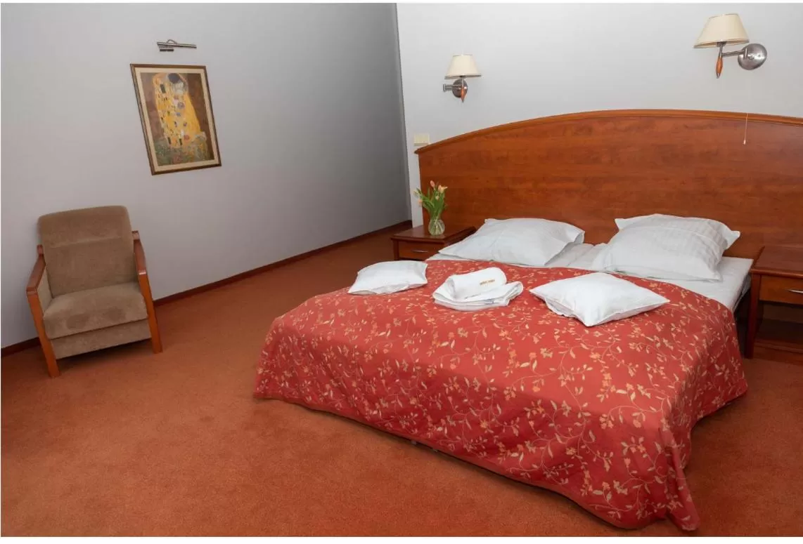 Bed in Hotel Piast