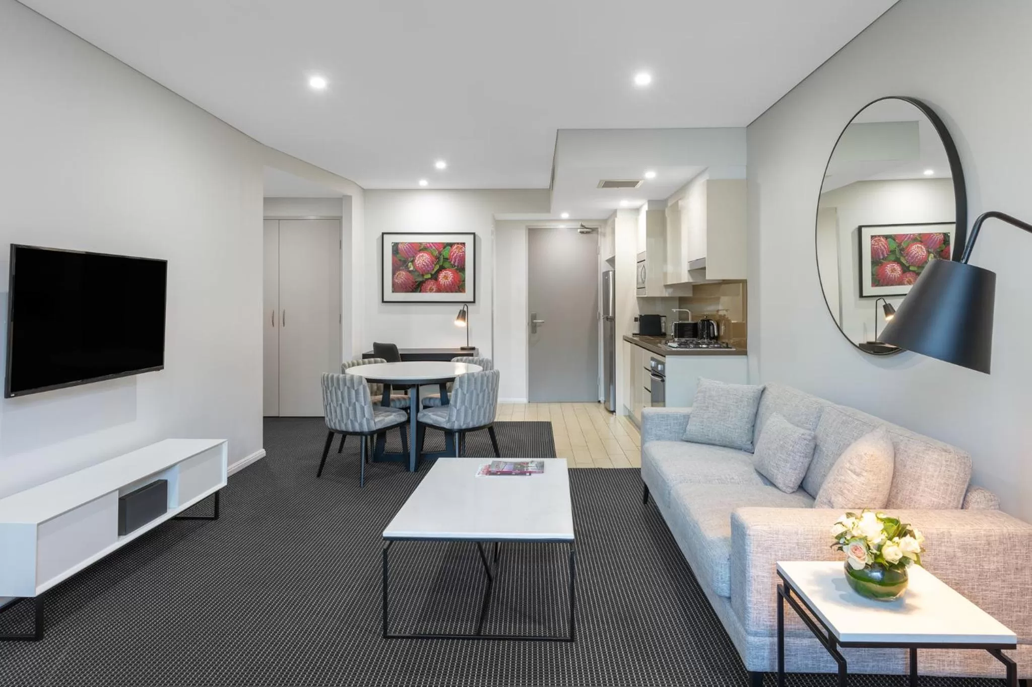Living room in Meriton Suites North Ryde