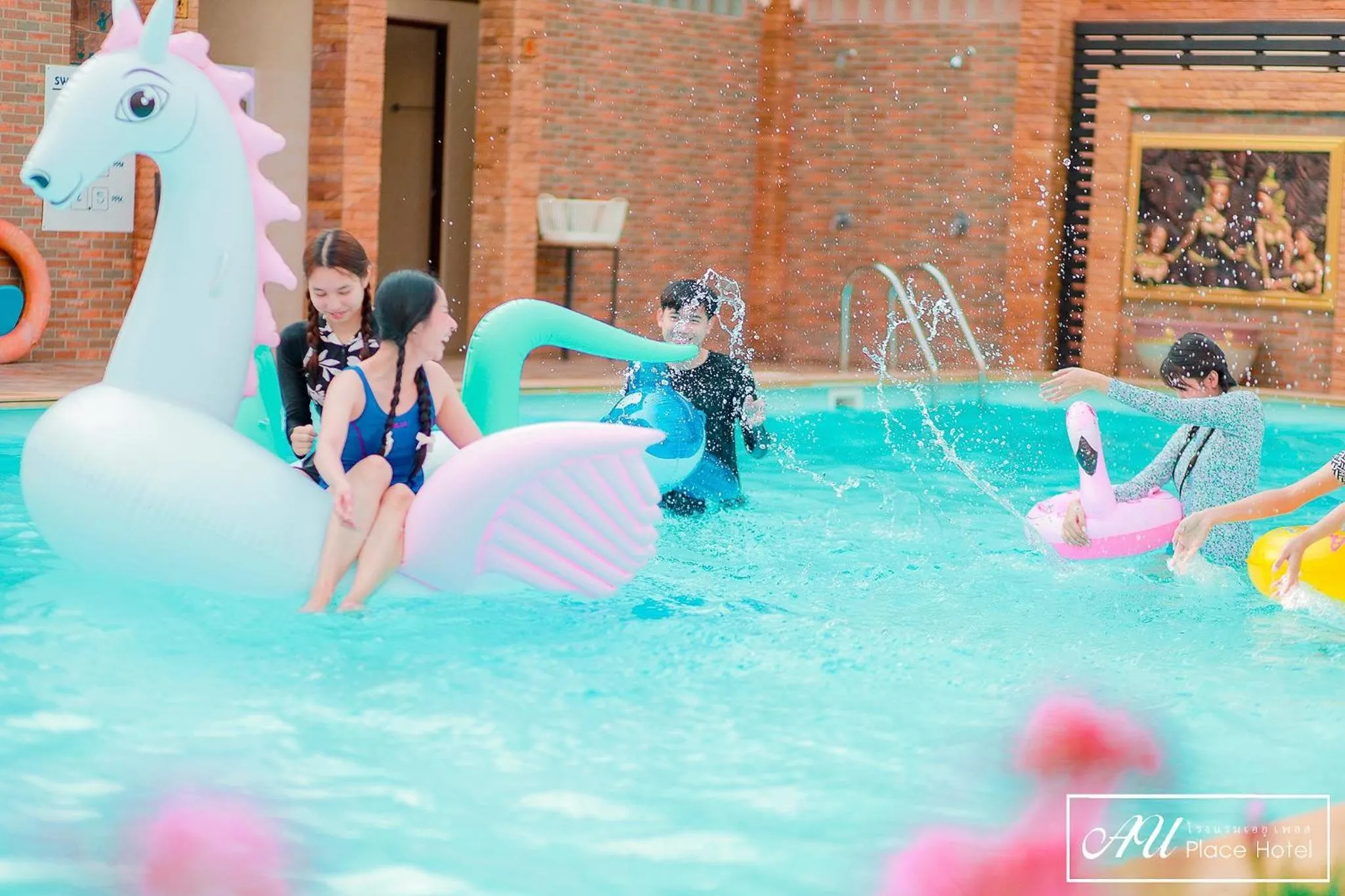 Pool view in AU Place Hotel