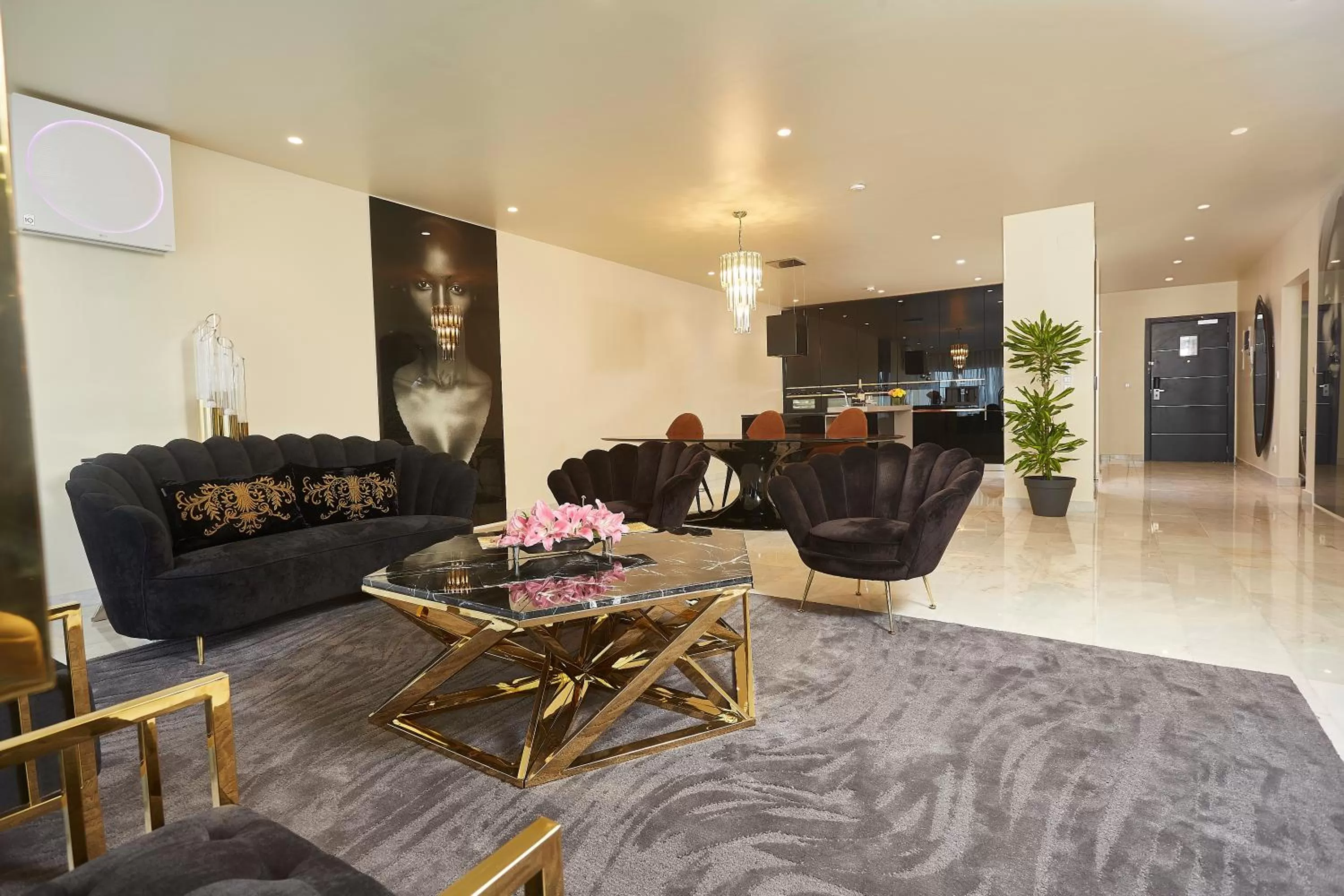 Living room in Kwarleyz Residence, Accra