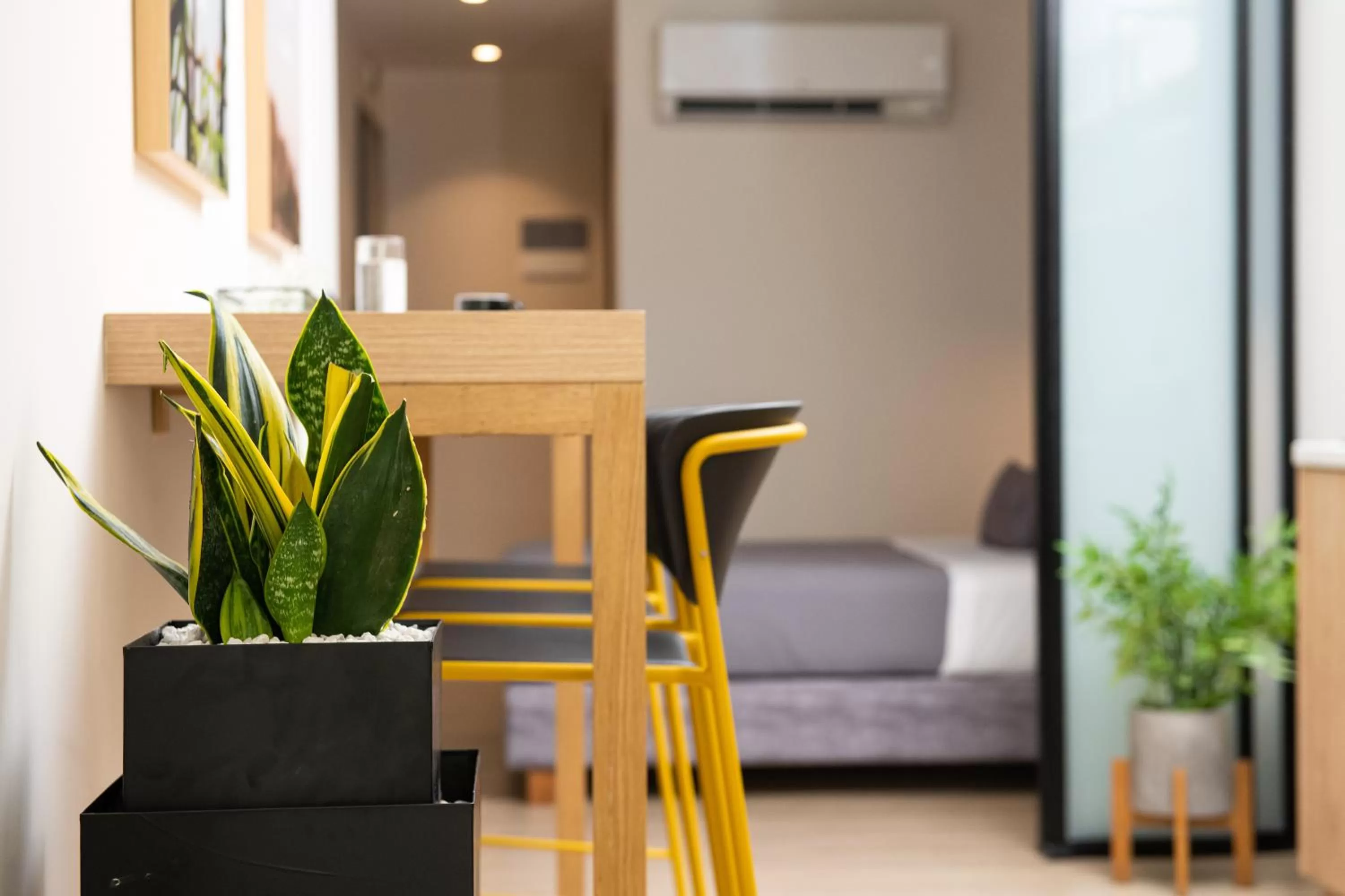 Seating area in Enattica Suites