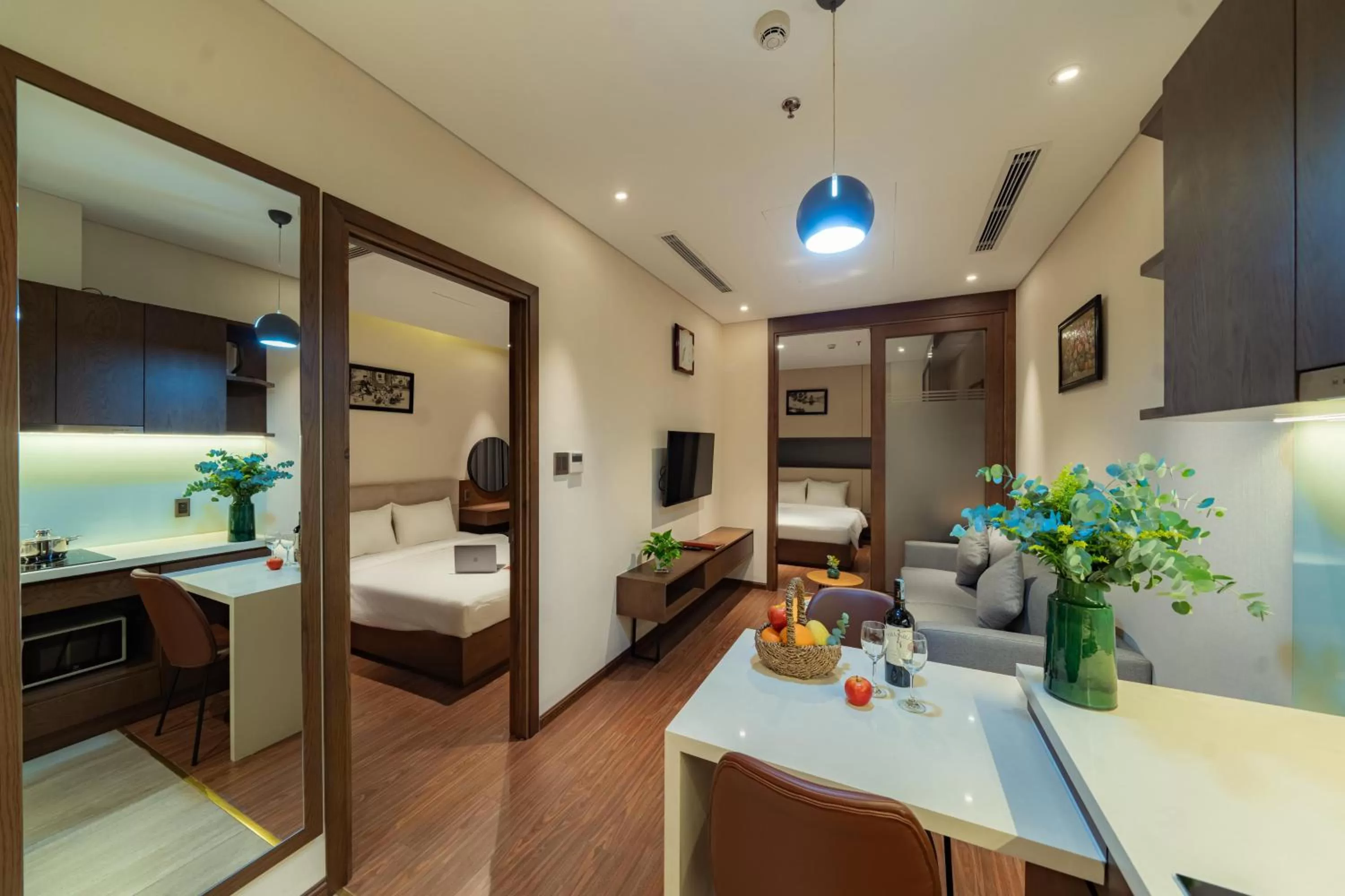 Photo of the whole room, Bed in DHTS Business Hotel & Apartment