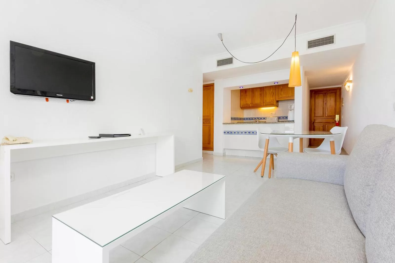 Living room in Aparthotel Duquesa Playa