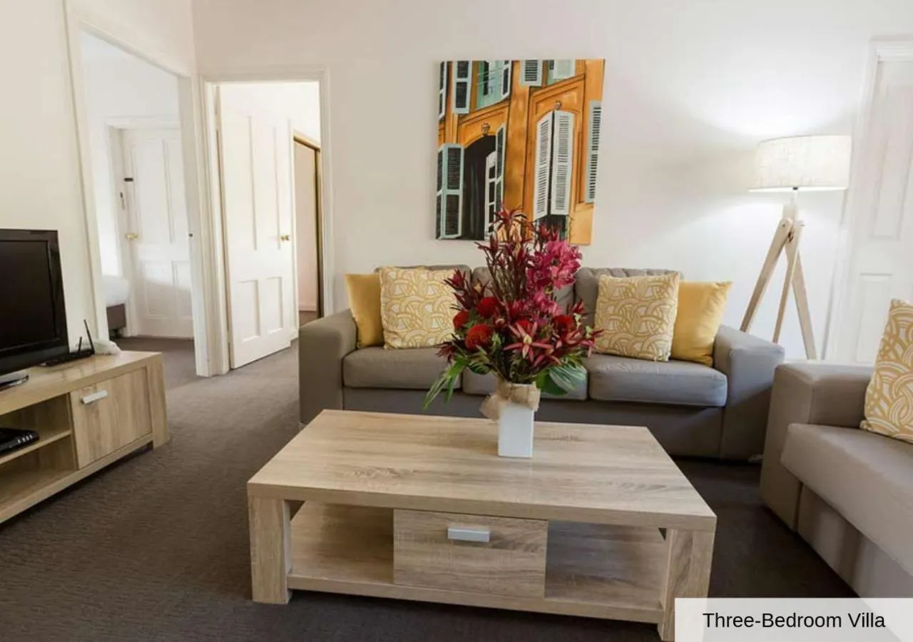 Living room in Pokolbin Village Estate