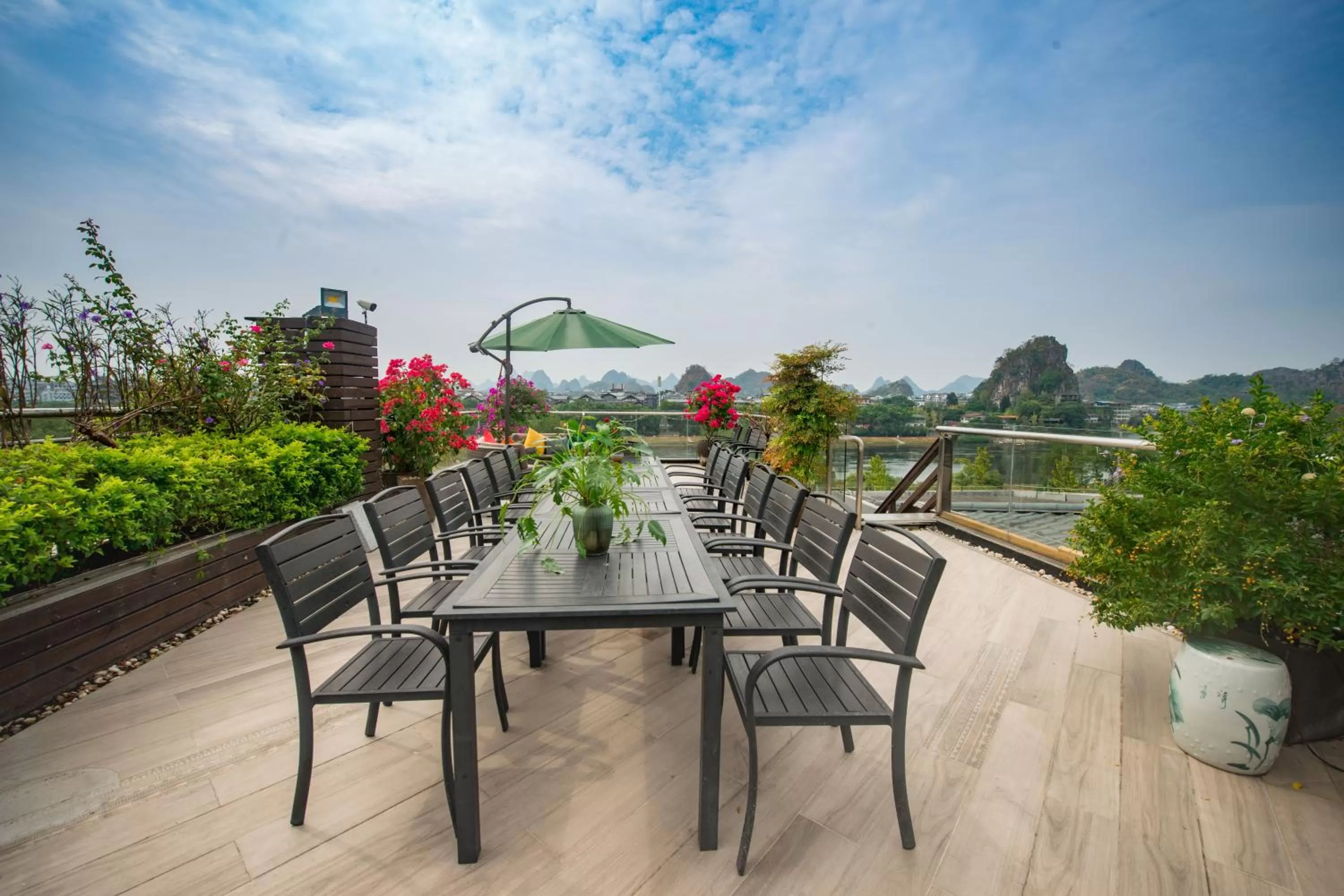 Balcony/Terrace in Li River Resort Villa Hotel