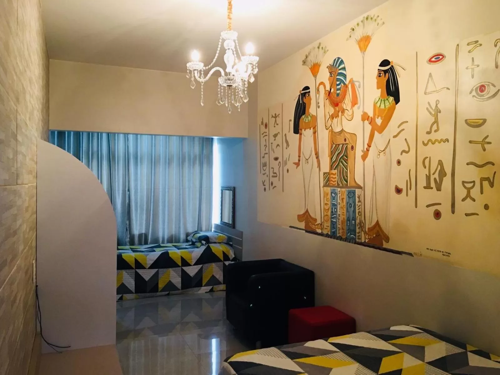 Decorative detail, Bed in Hotel das Palmas