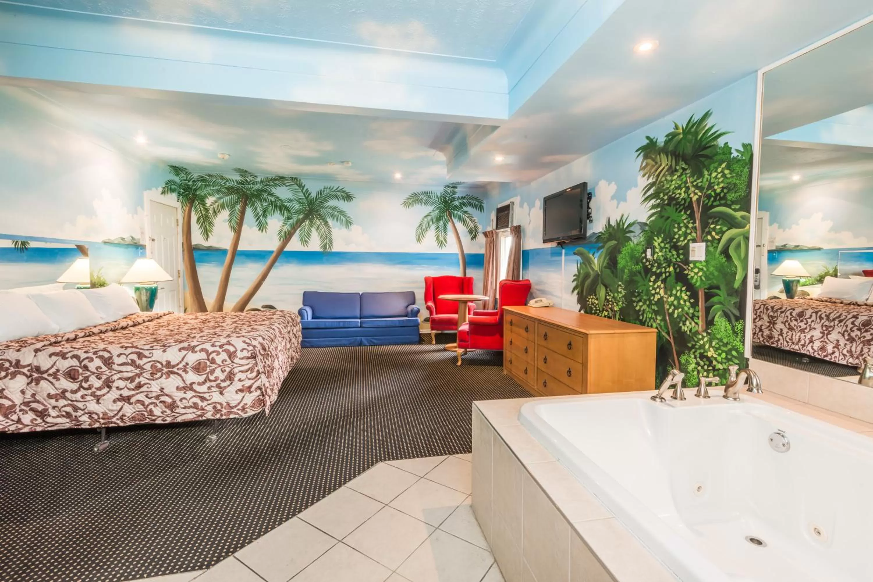 Photo of the whole room, Bed in Knights Inn London Ontario