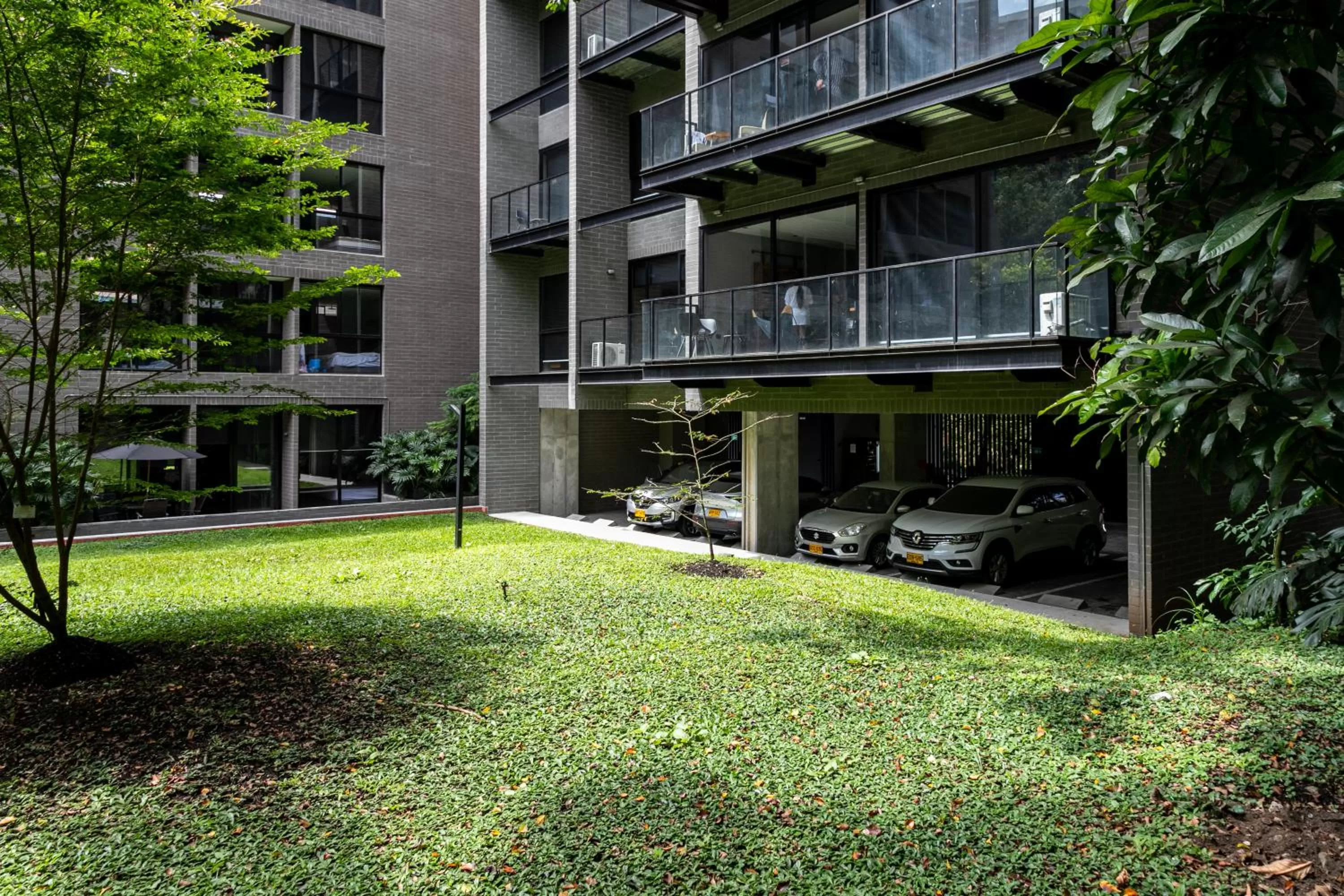 Patio, Property Building in Loma Verde Aparthotel