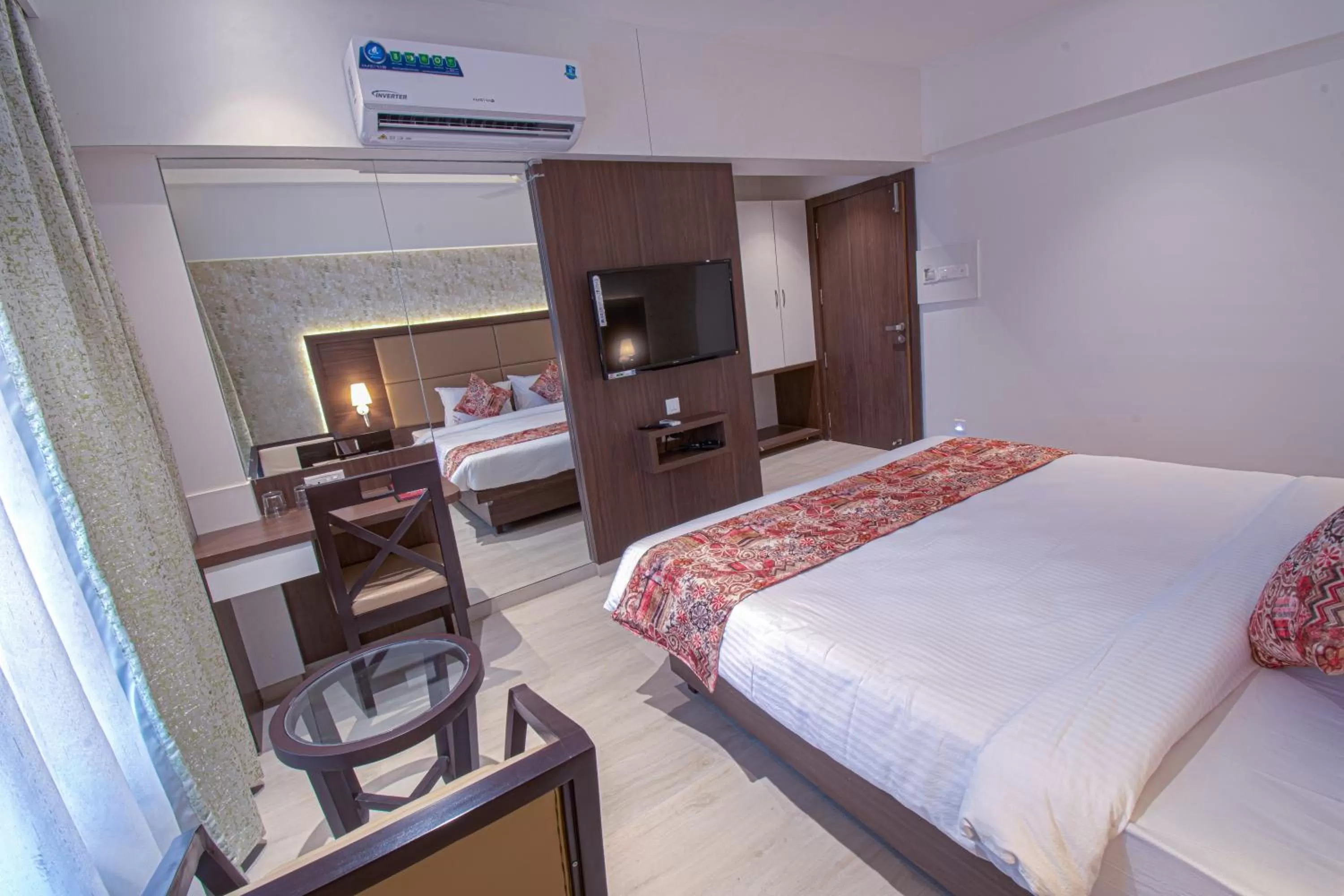 Photo of the whole room, Bed in Hotel Park Tree, NEAR 5 STAR MIDC, KANERIWADI, NH4 GOA HIGHWAY KOLHAPUR