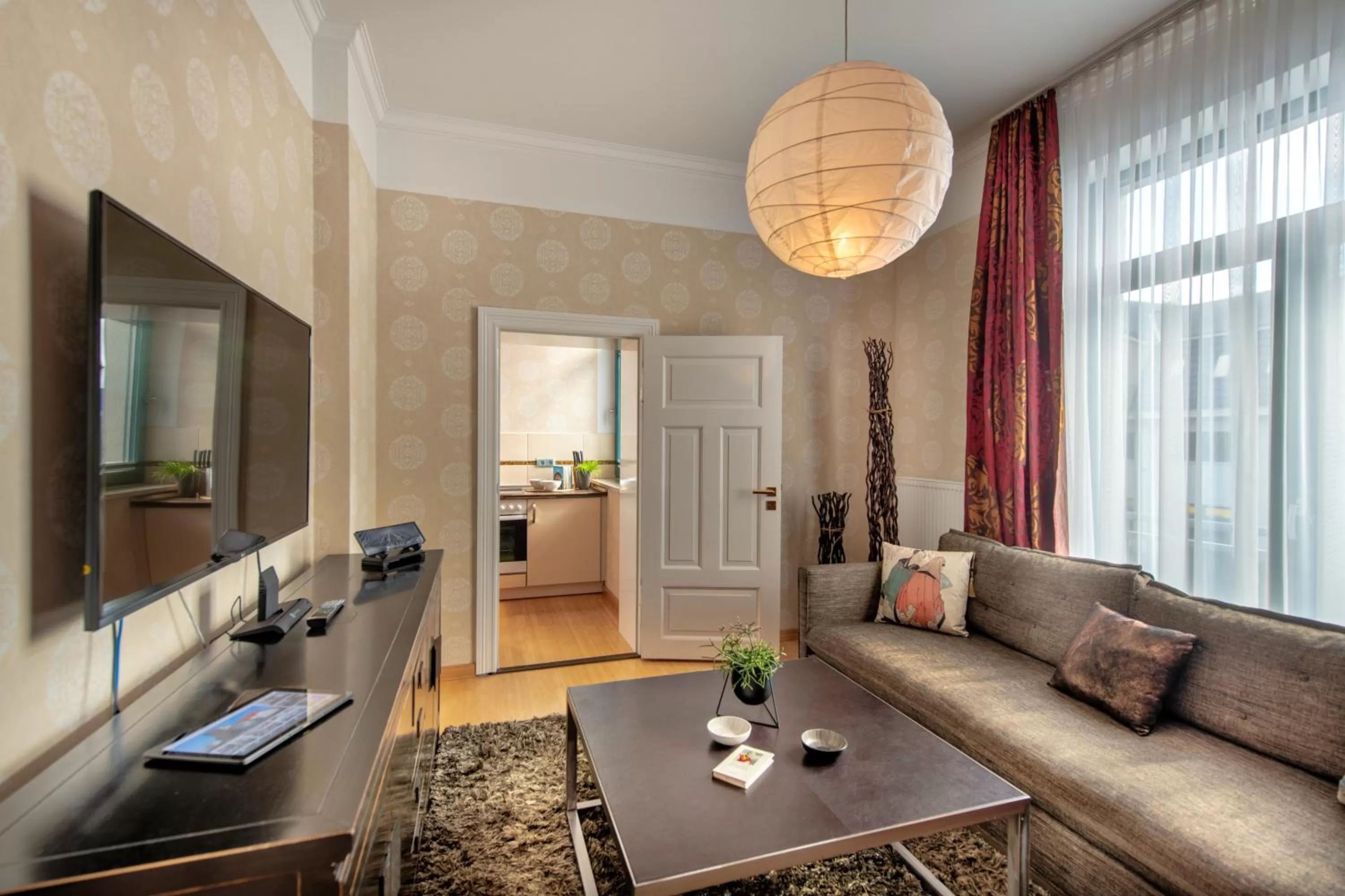 Kitchen or kitchenette in Recknitztal-Hotel Marlow