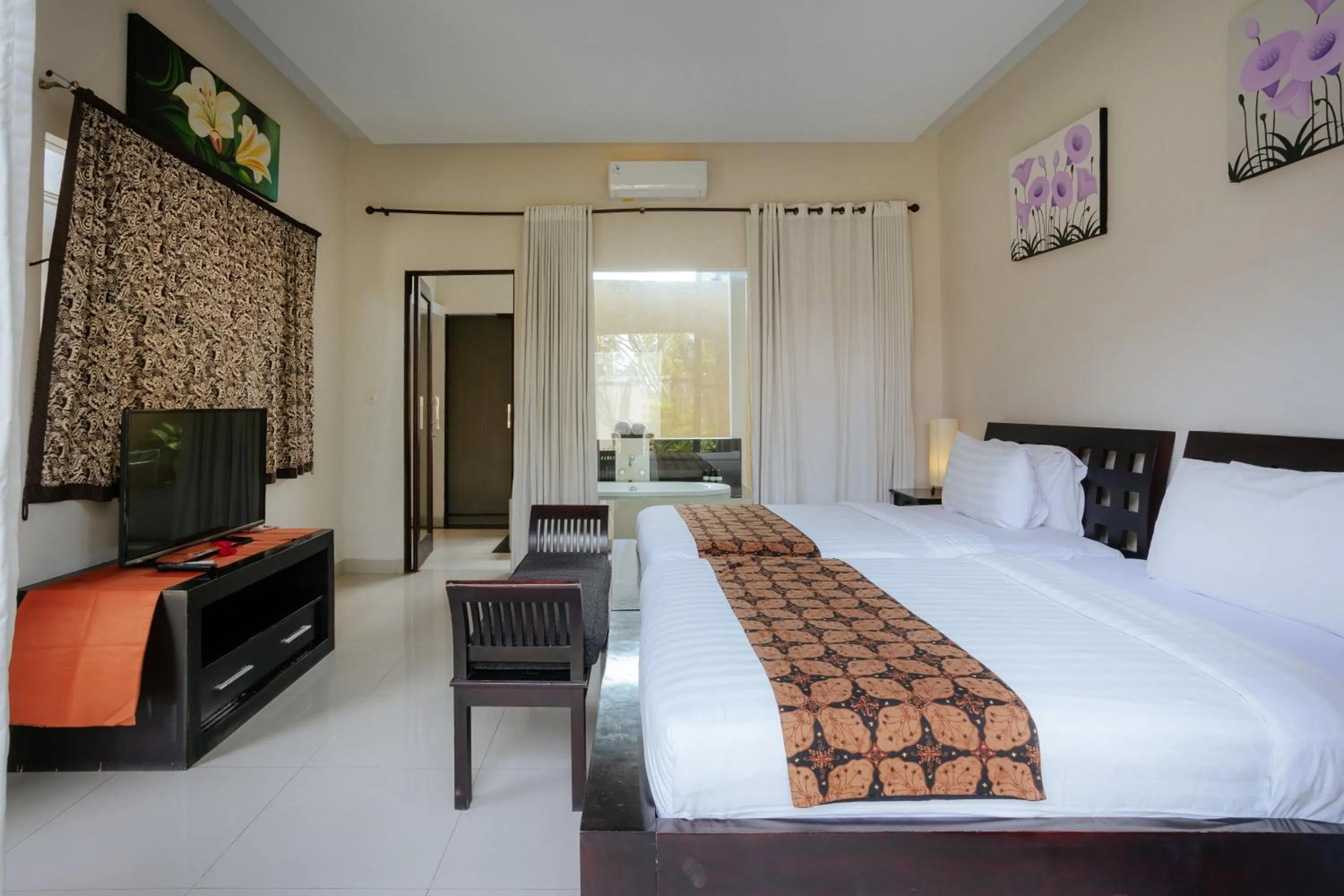 Bed in The Bidadari Villas and Spa Umalas - Seminyak