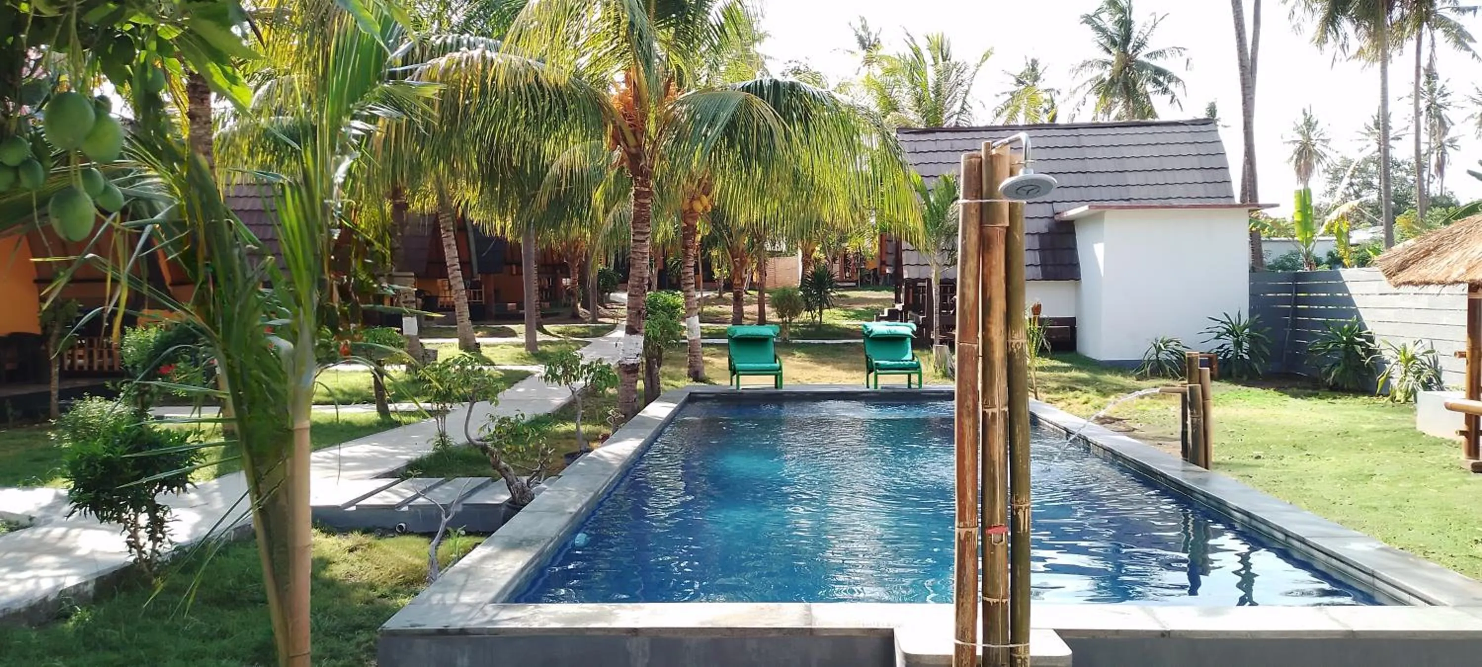 Pool view in Pandan Bungalow