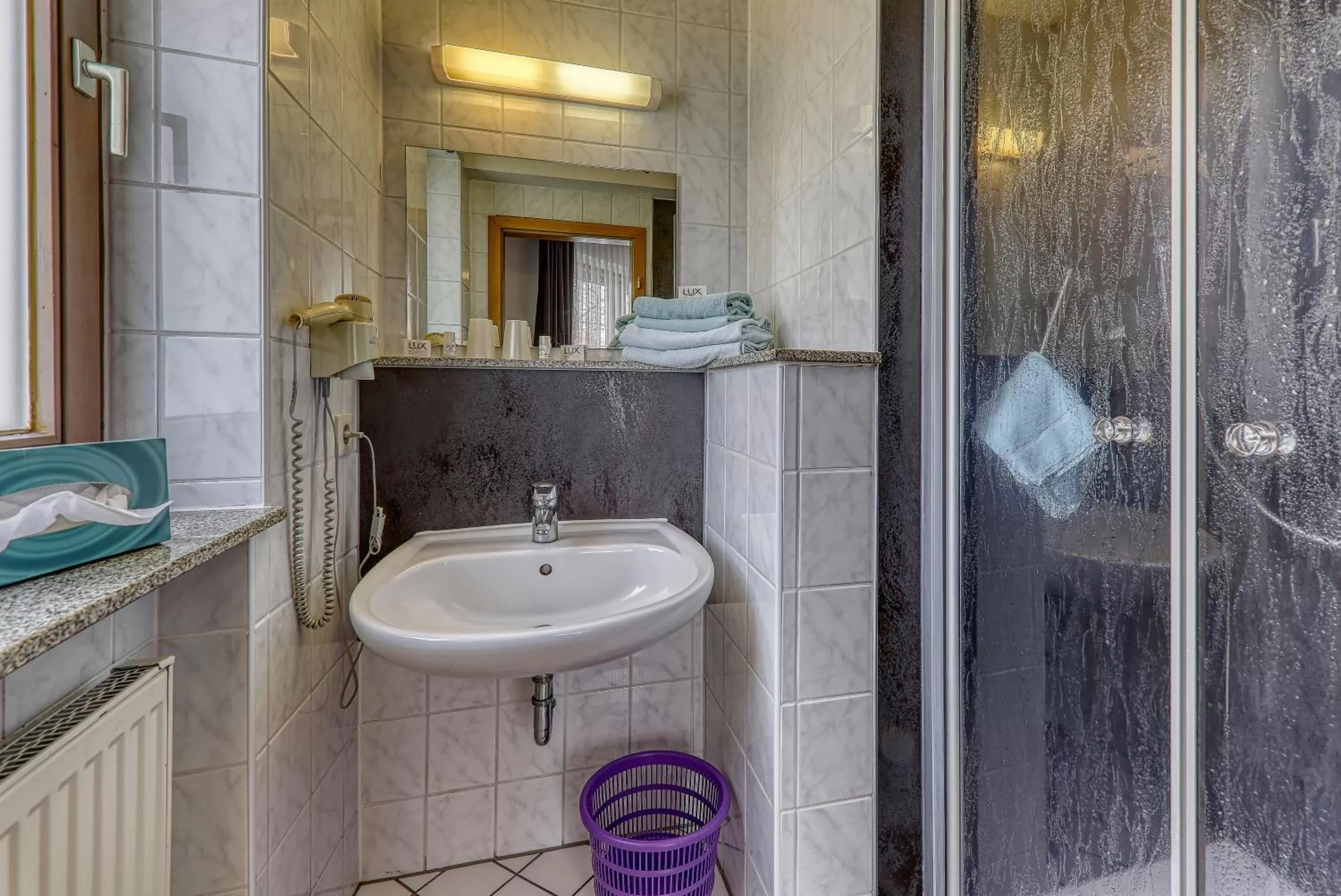 Shower, Bathroom in Kurpension Freudenstein