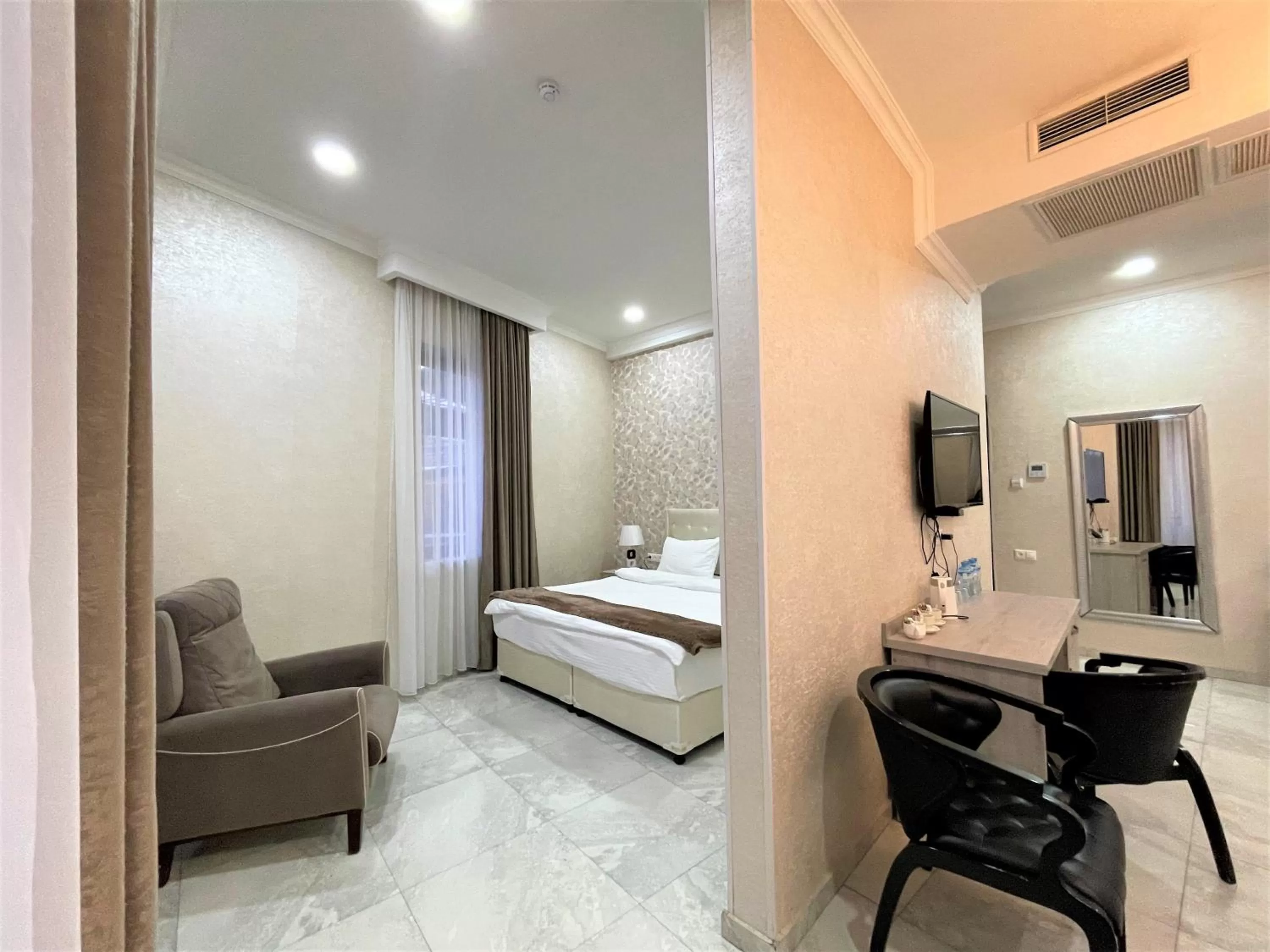 Bed in Hotel Aivani Old Tbilisi