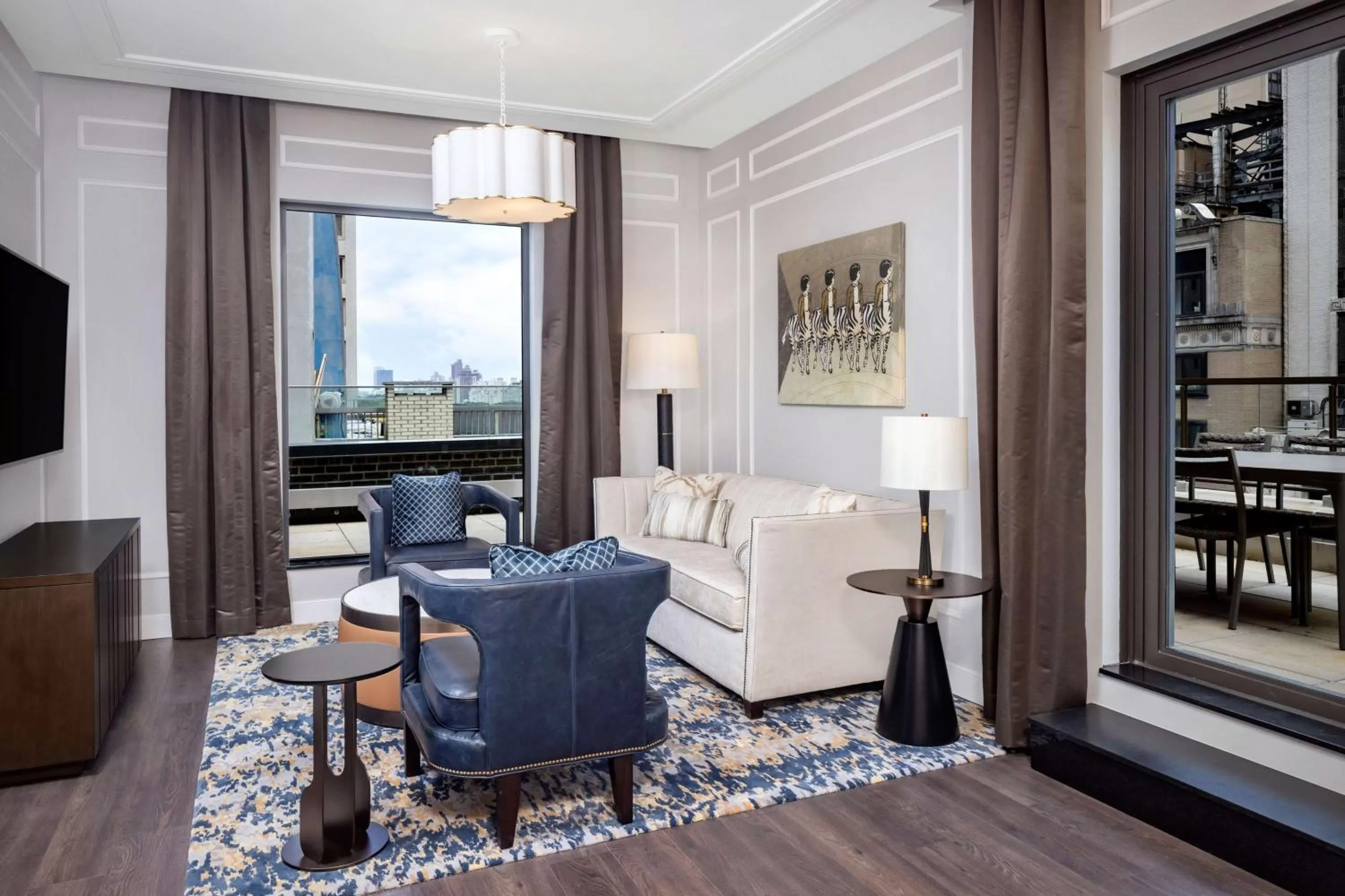 Living room in Hilton Club The Quin New York