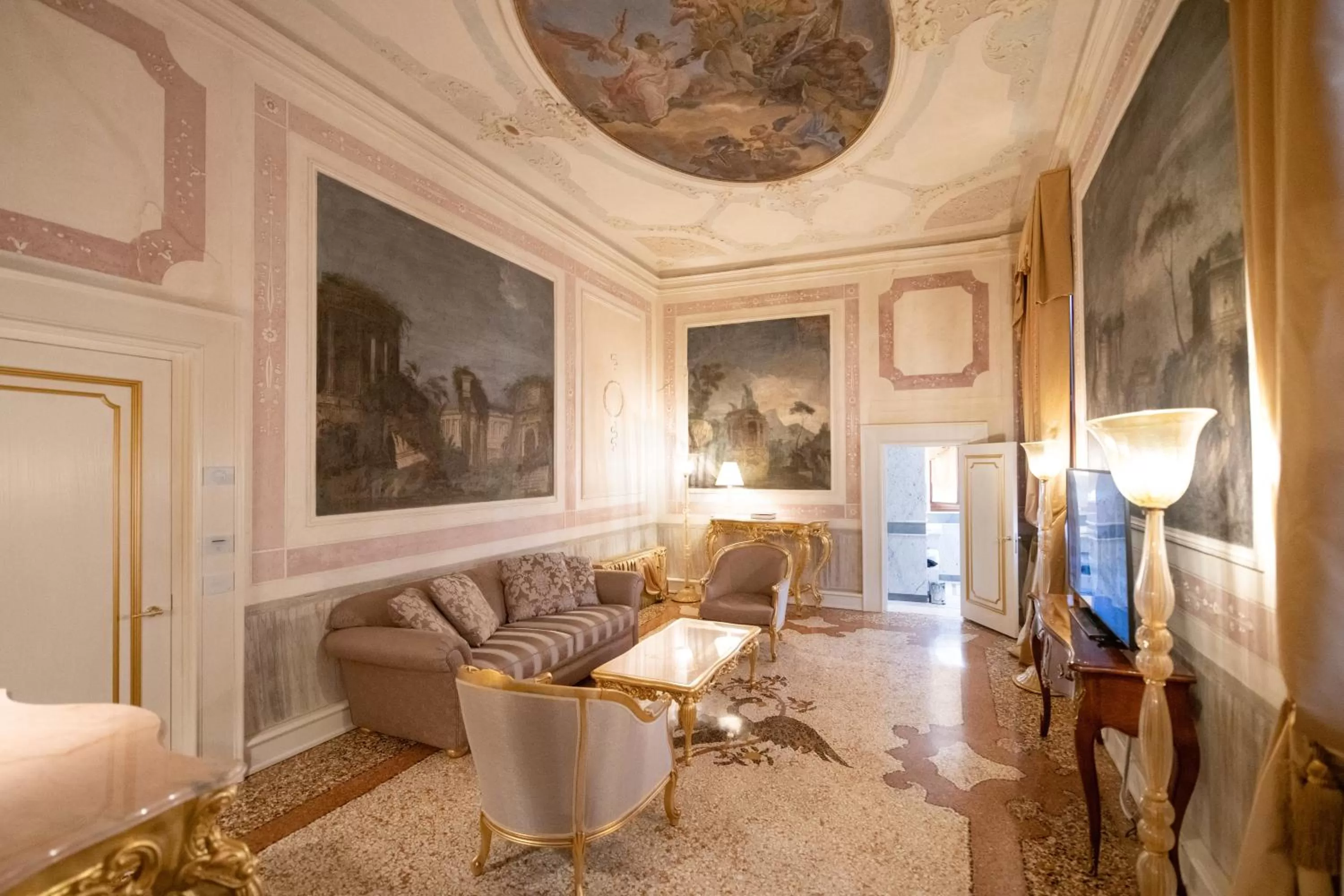 Seating area in Ca' Bonfadini Historic Experience