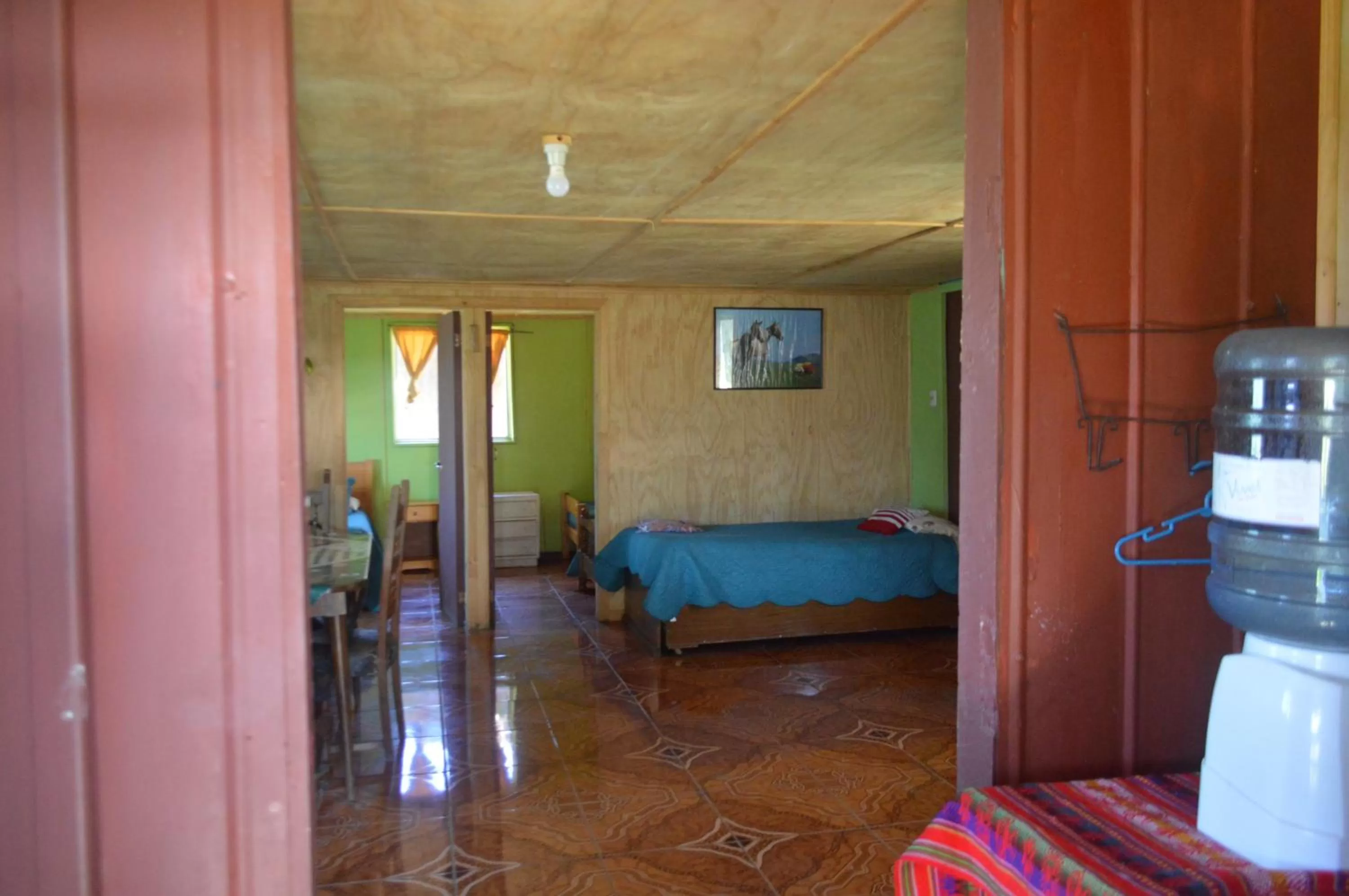 Bed in Coyunche Cabañas y Camping Laja & San Rosendo