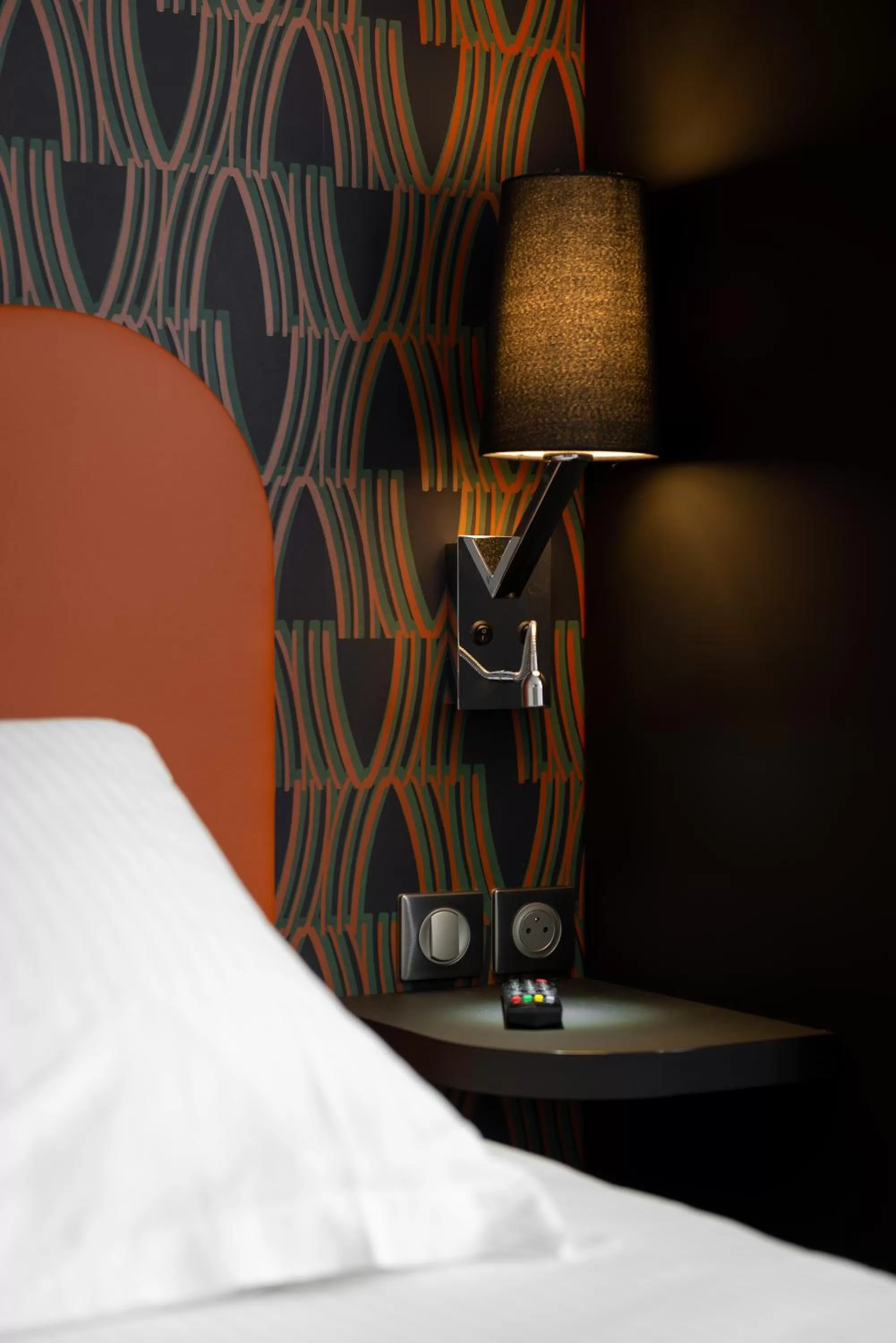 Decorative detail, Bed in Zenith Hotel Caen