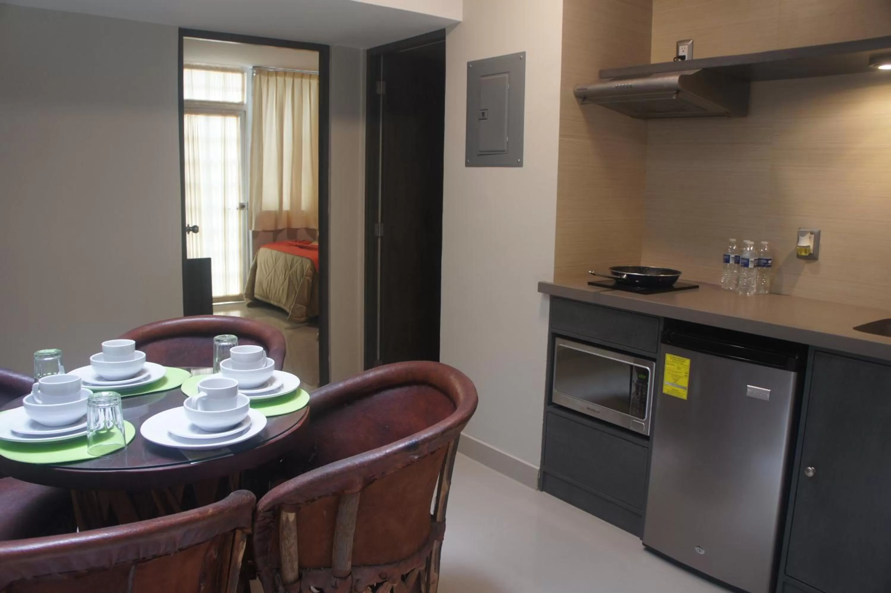 Kitchen or kitchenette in Suites San Luis