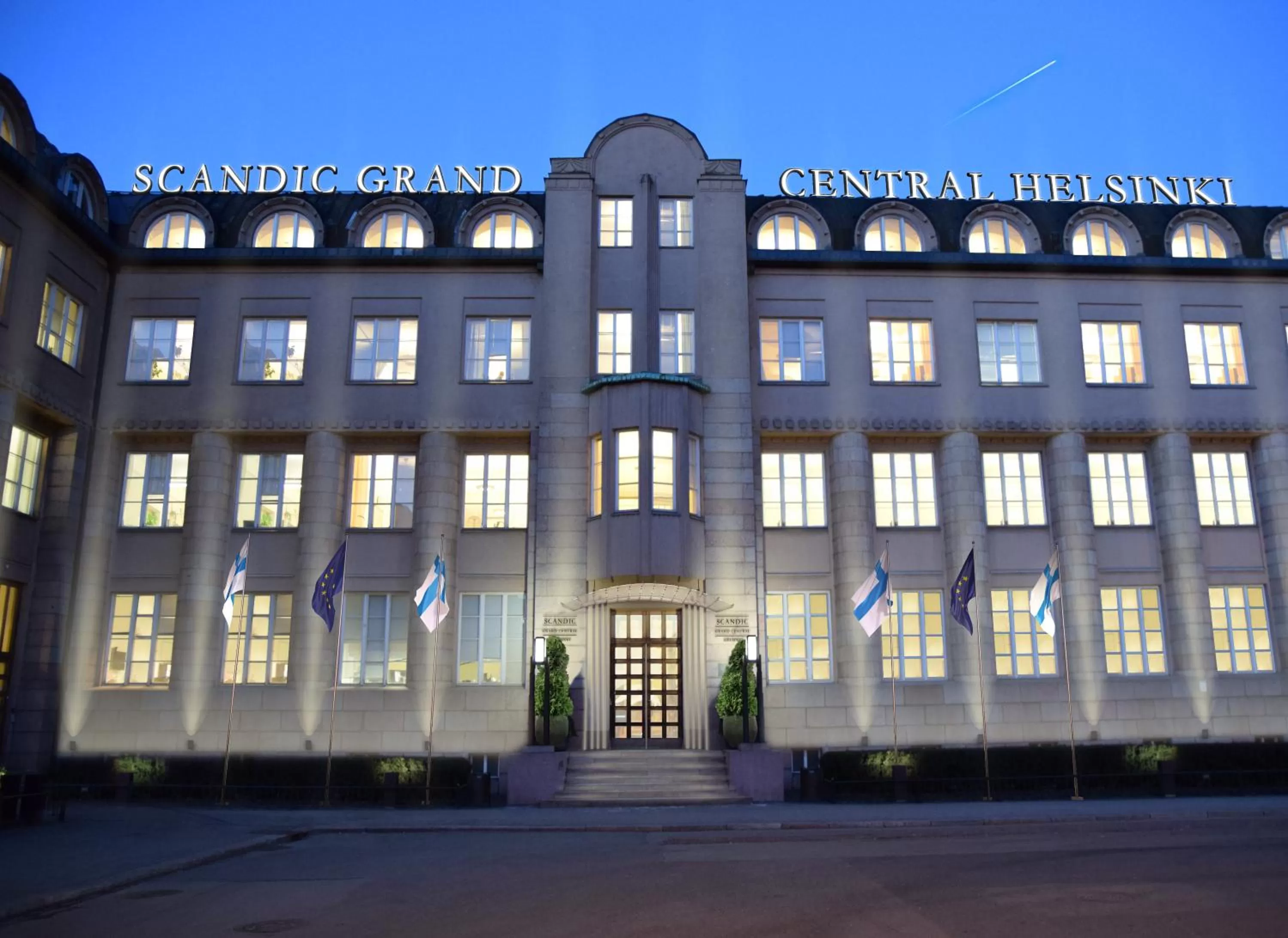 Facade/entrance in Scandic Grand Central Helsinki