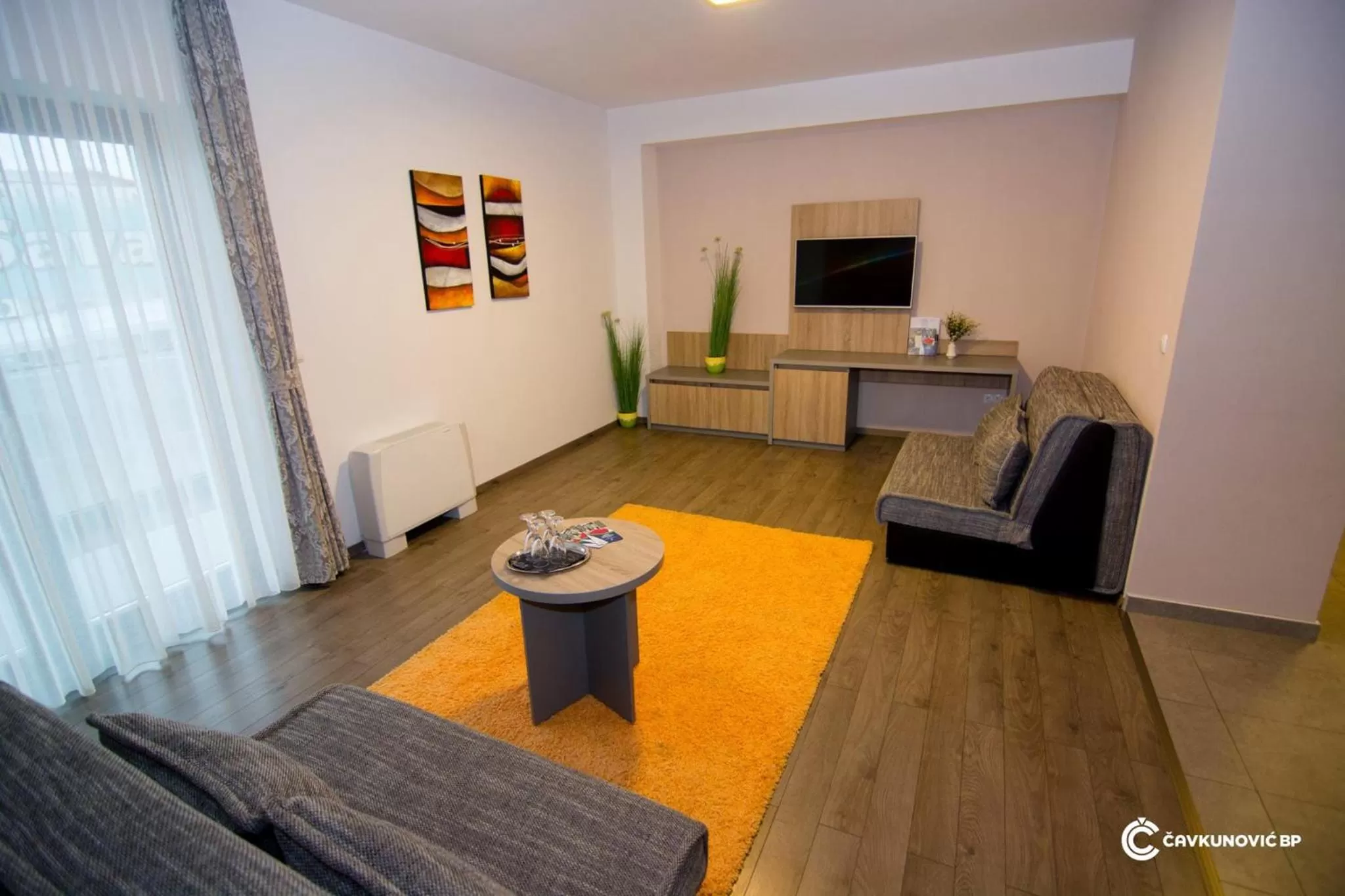 Bed, Seating Area in Motel Kamenica