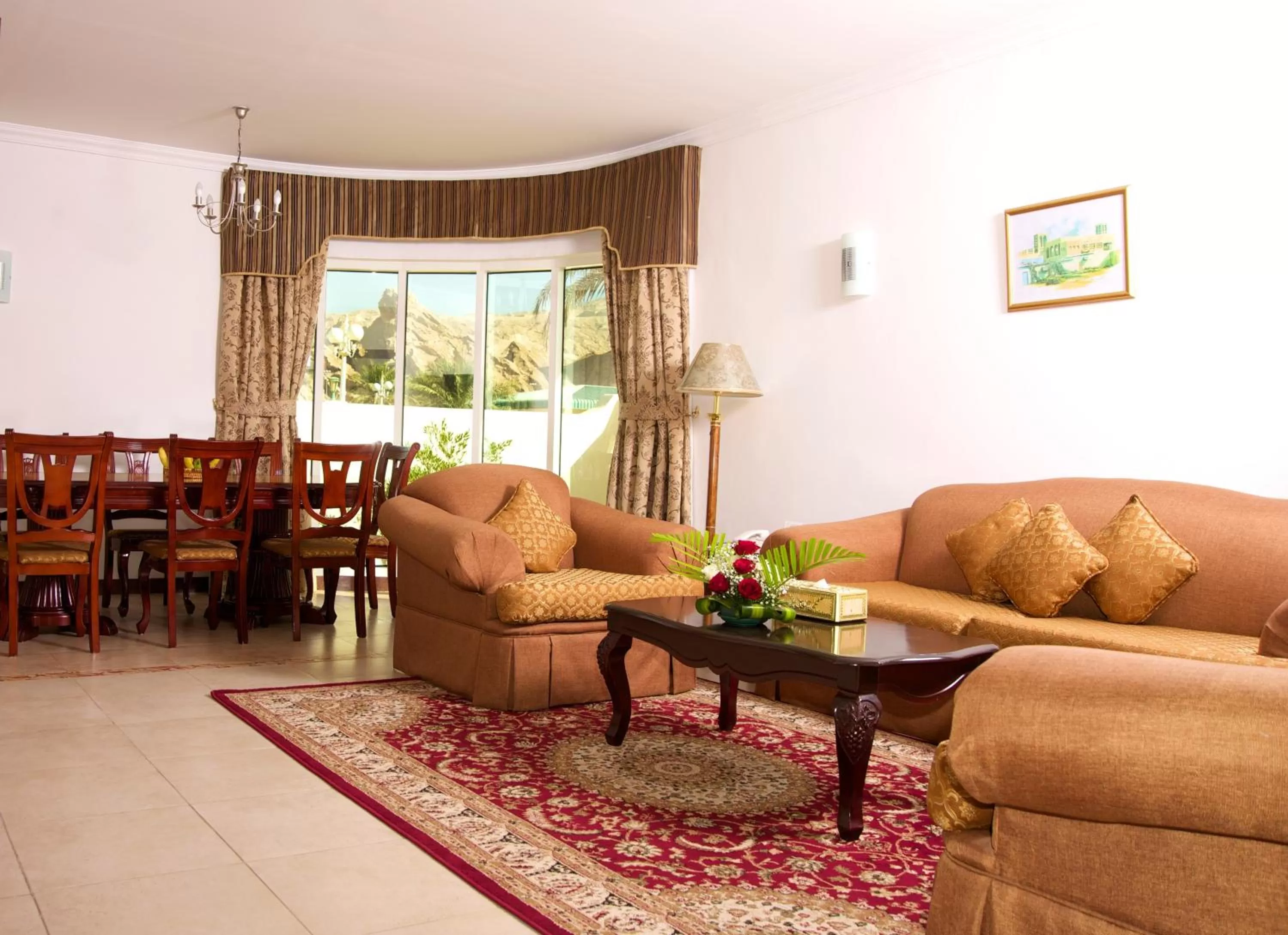 Seating area in Green Mubazzarah Chalets