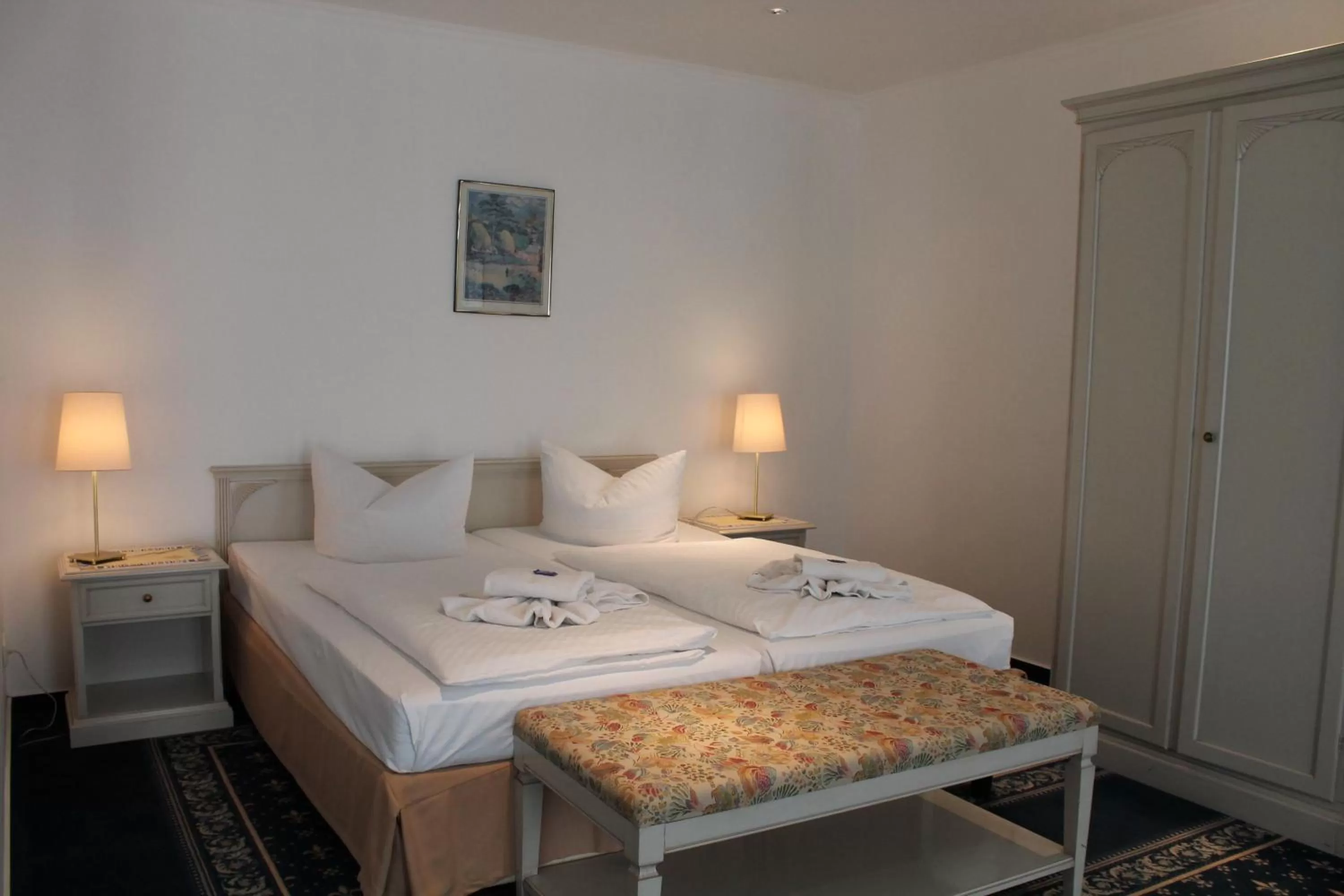 Bed in Hotel Bellevue Warnemünde