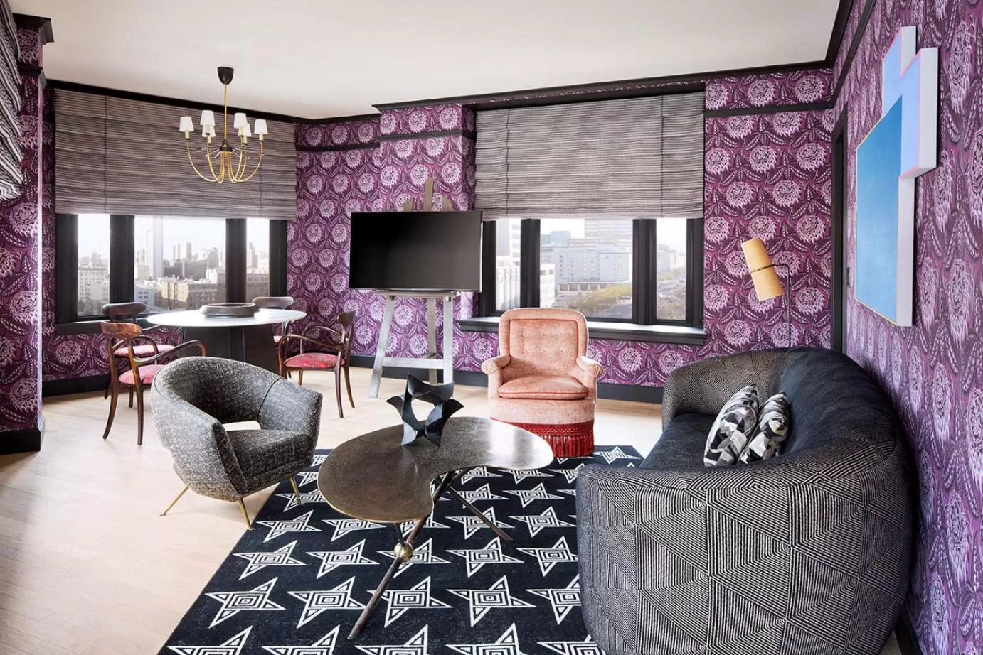 Living room in San Francisco Proper Hotel, a Member of Design Hotels