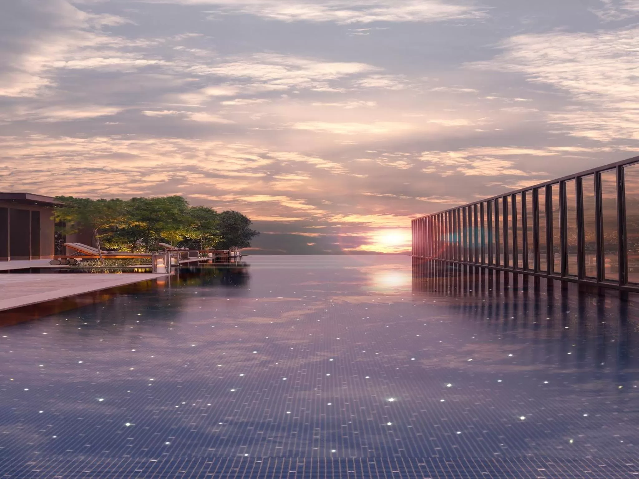 Swimming pool in Roseate House New Delhi