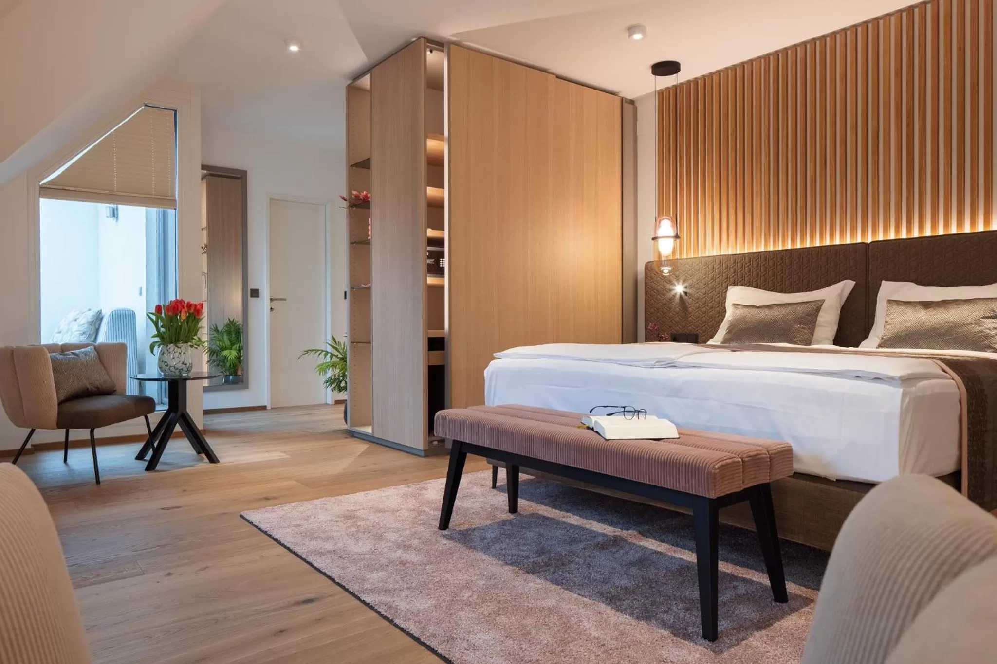 Bedroom, Bed in Hotel Turmhof