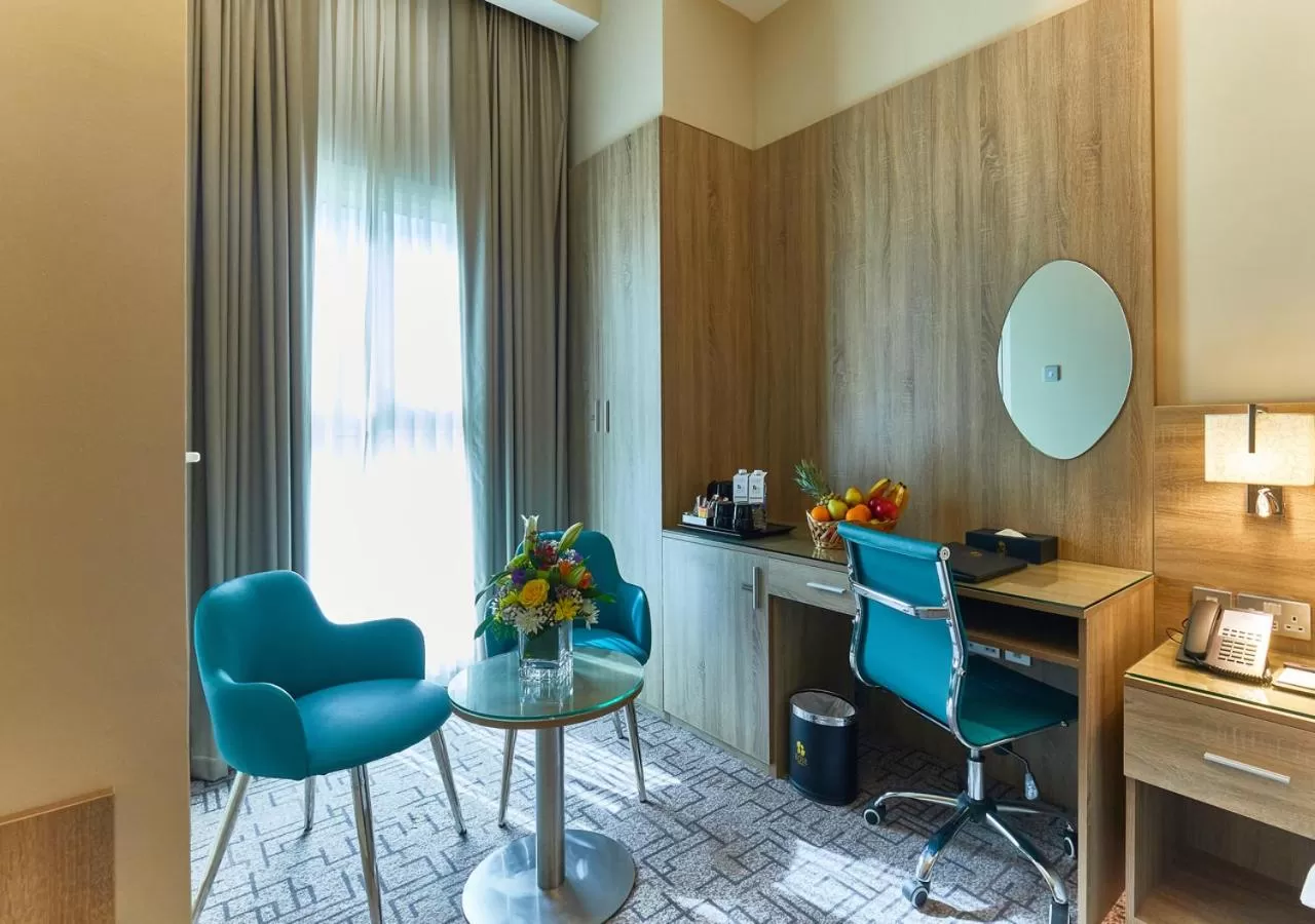 Seating area in Rose Plaza Hotel Al Barsha