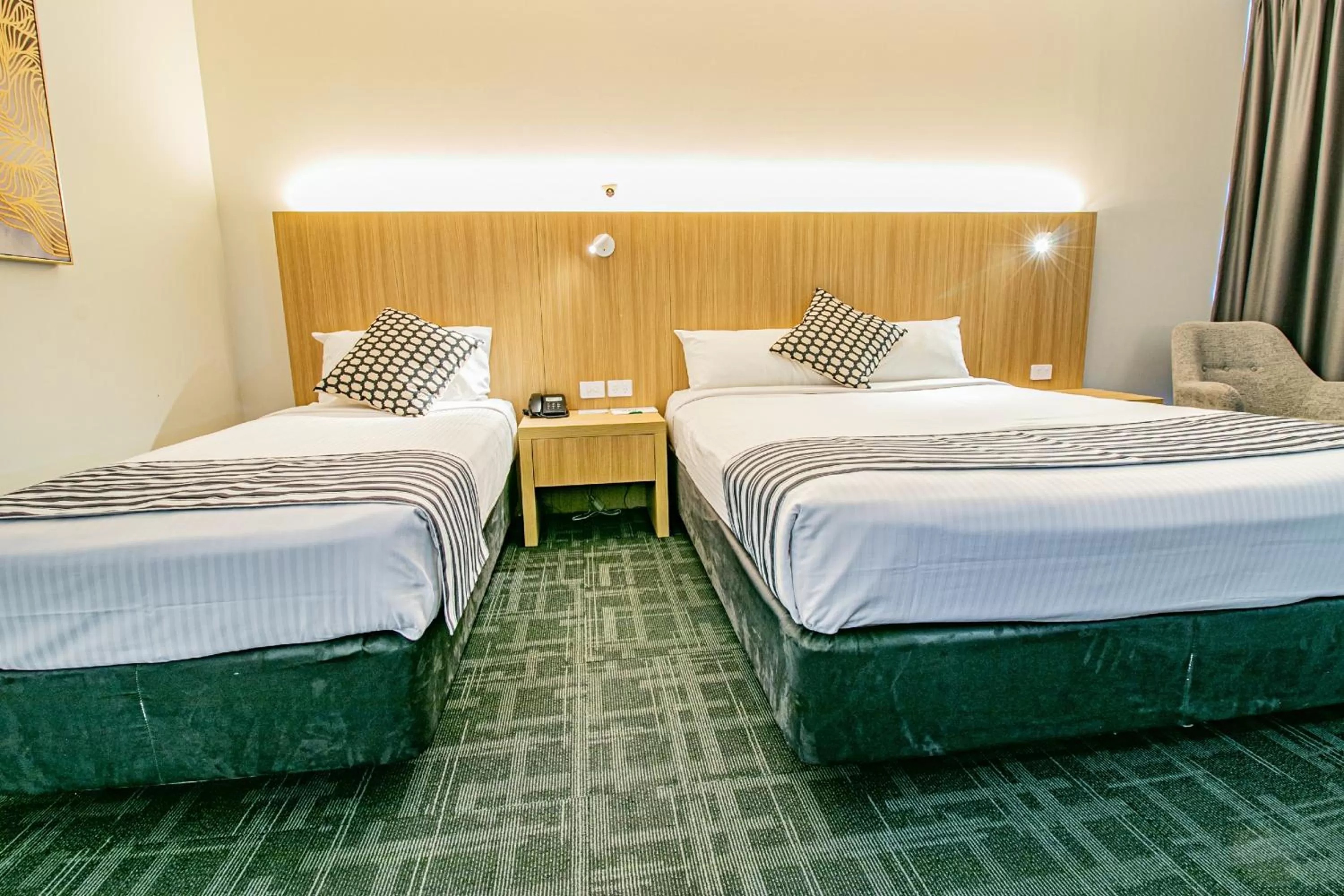 Bed in Absolute Beachfront Opal Cove Resort