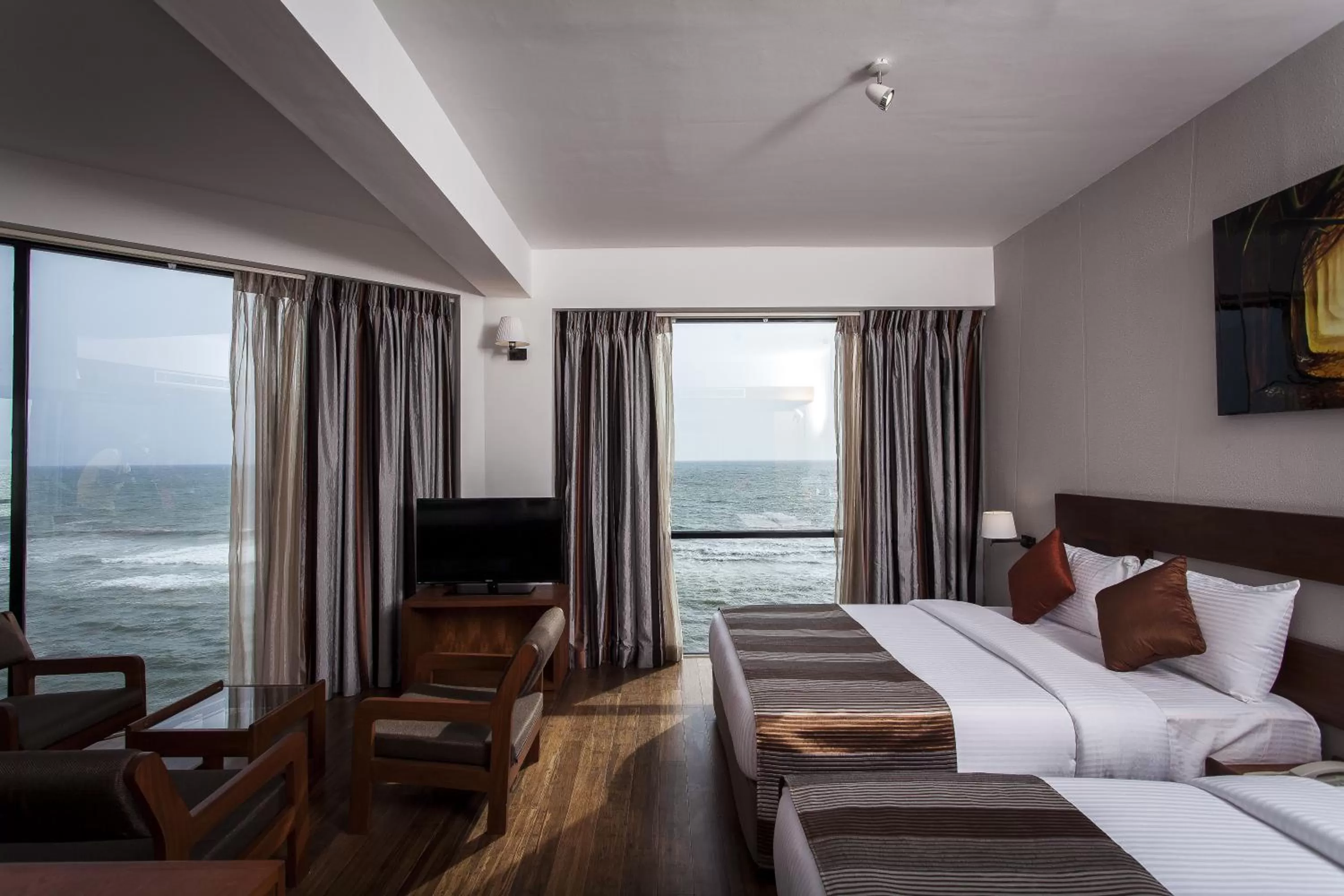Bed in The Ocean Colombo - Guaranteed Sea View Rooms