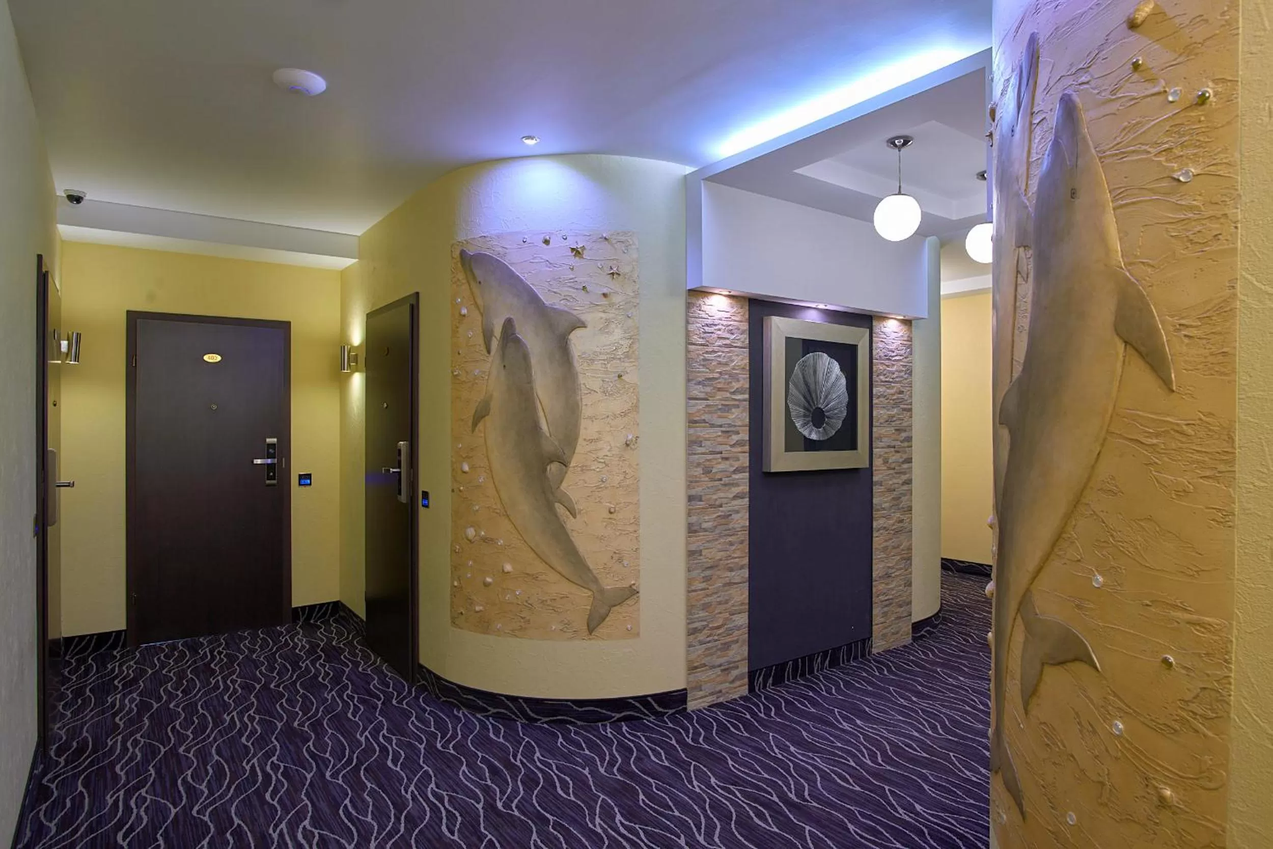 Property building in Hotel & Spa NEMO with dolphins