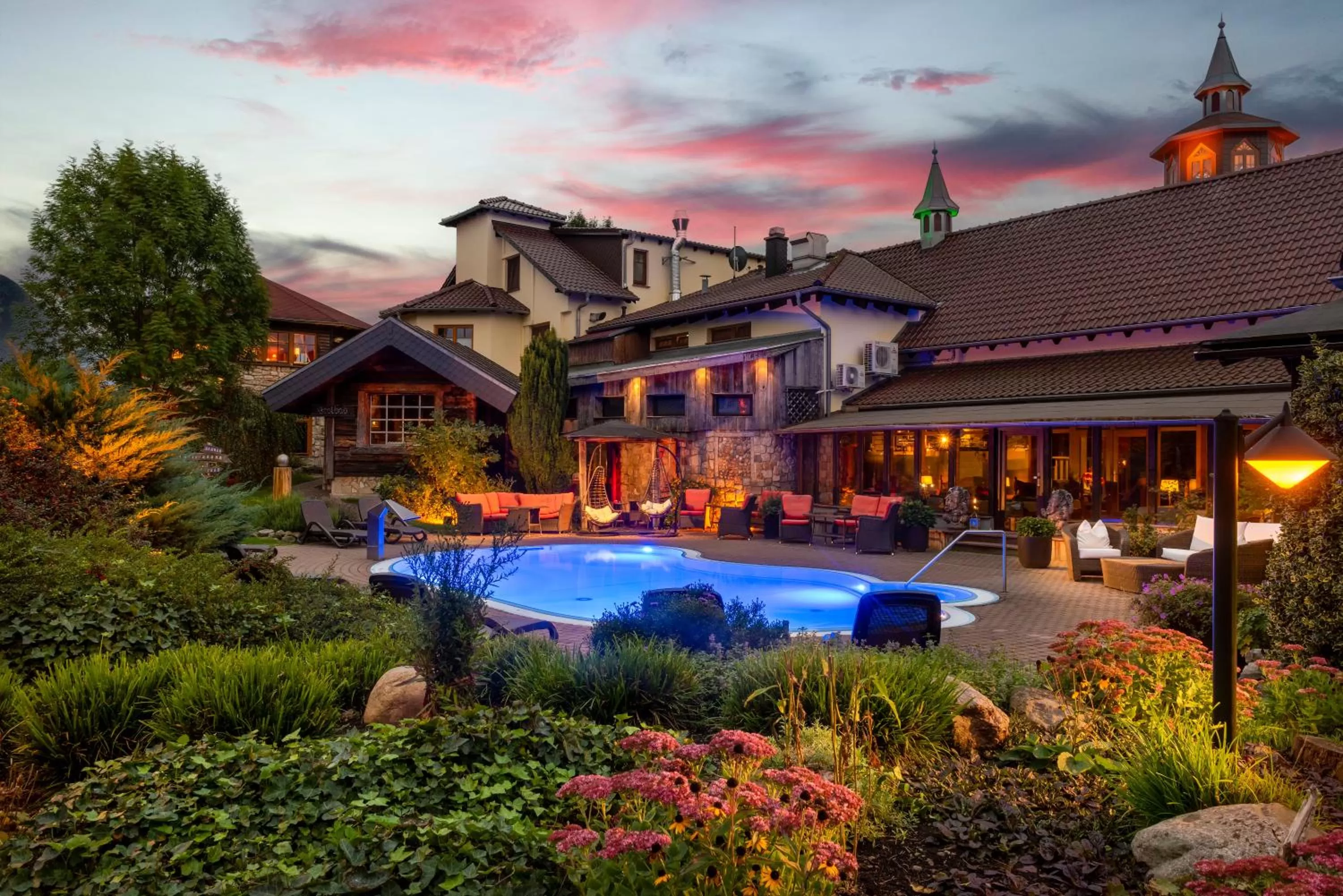 Garden view in Wellnesshotel Seeschlößchen - Privat- Spa & Naturresort