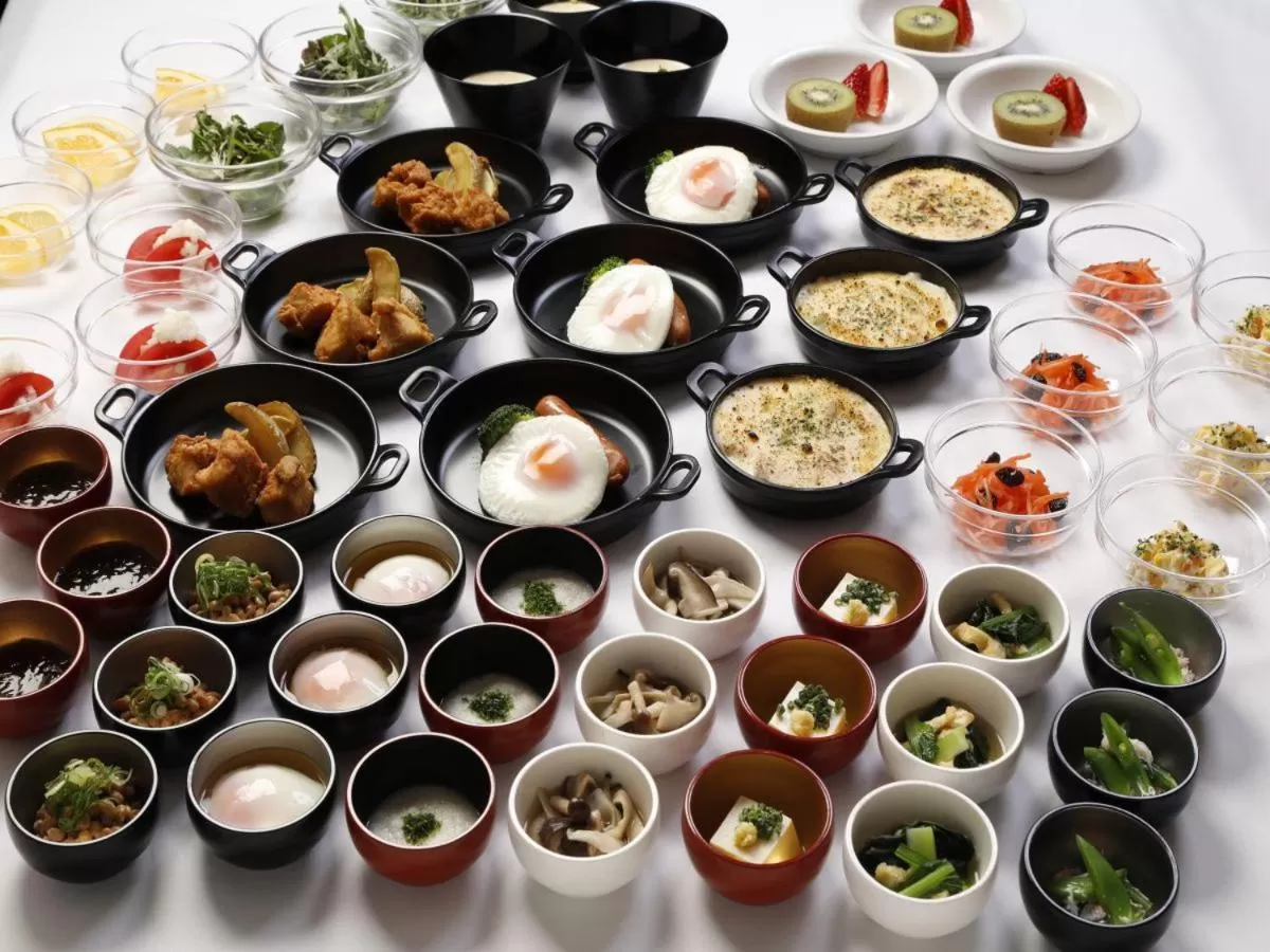 Asian breakfast in Dormy Inn Matsuyama Natural Hot Spring