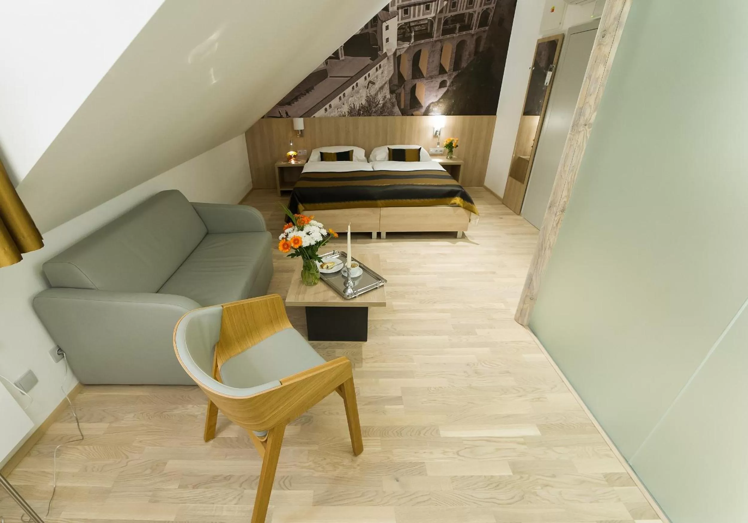 Bed in Garni hotel Castle Bridge