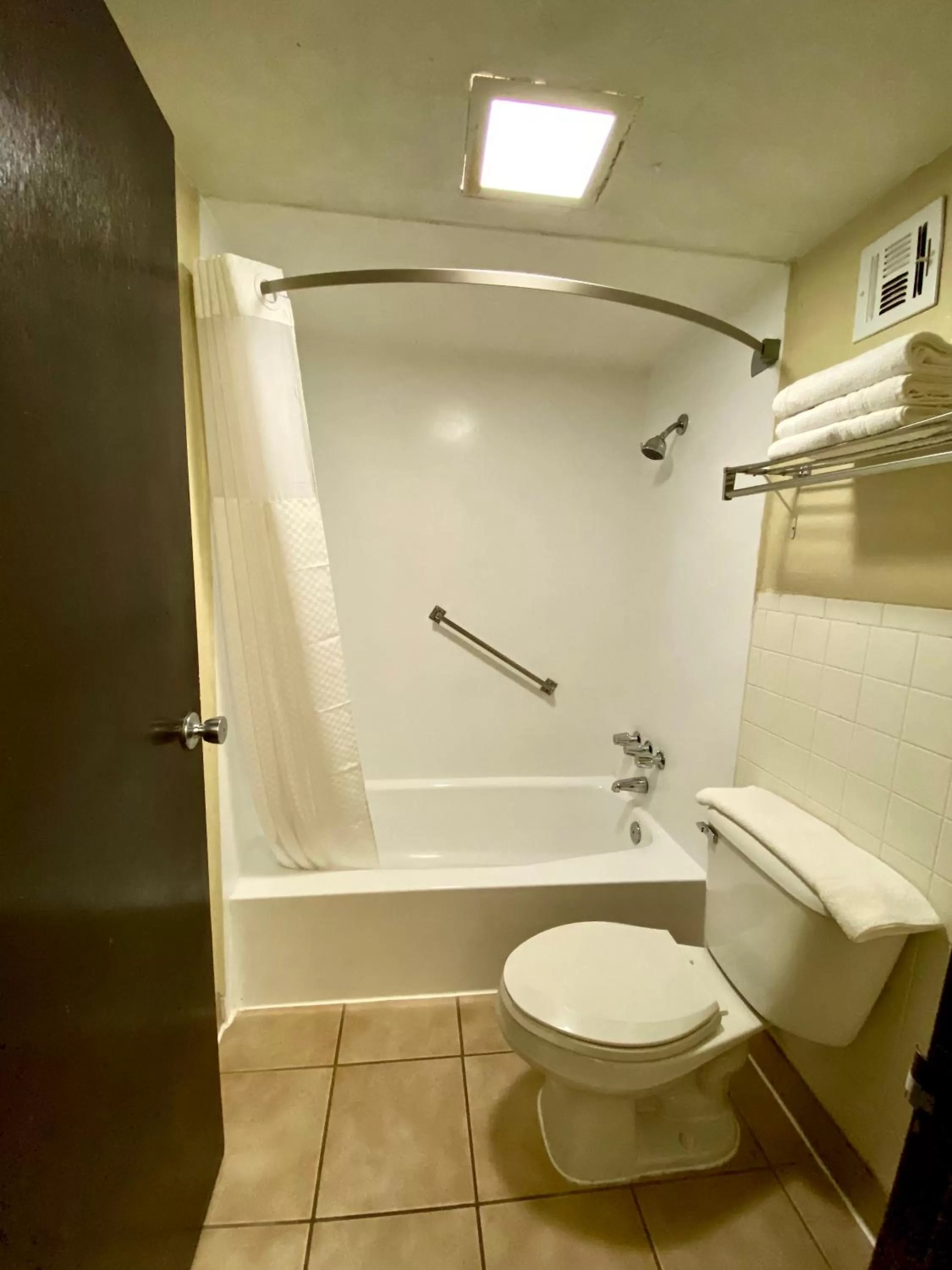 Bathroom in Super 8 by Wyndham Shawnee