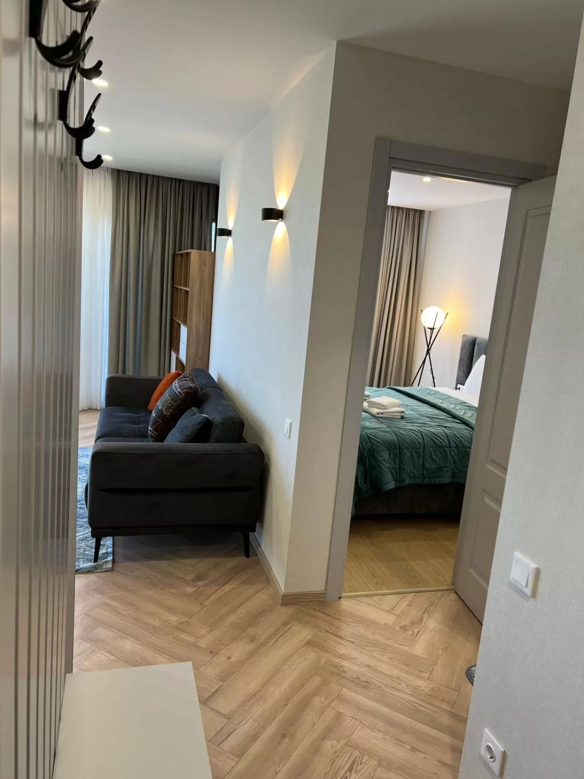 Bed, Seating Area in Aparthotel Holiday Lux Batumi