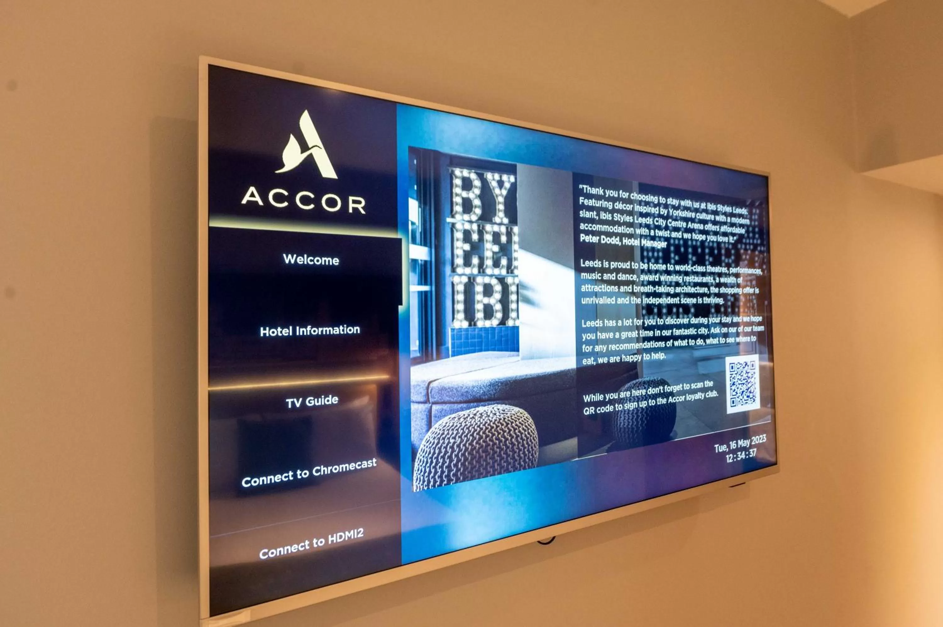 TV and multimedia in ibis Styles Leeds City Centre Arena