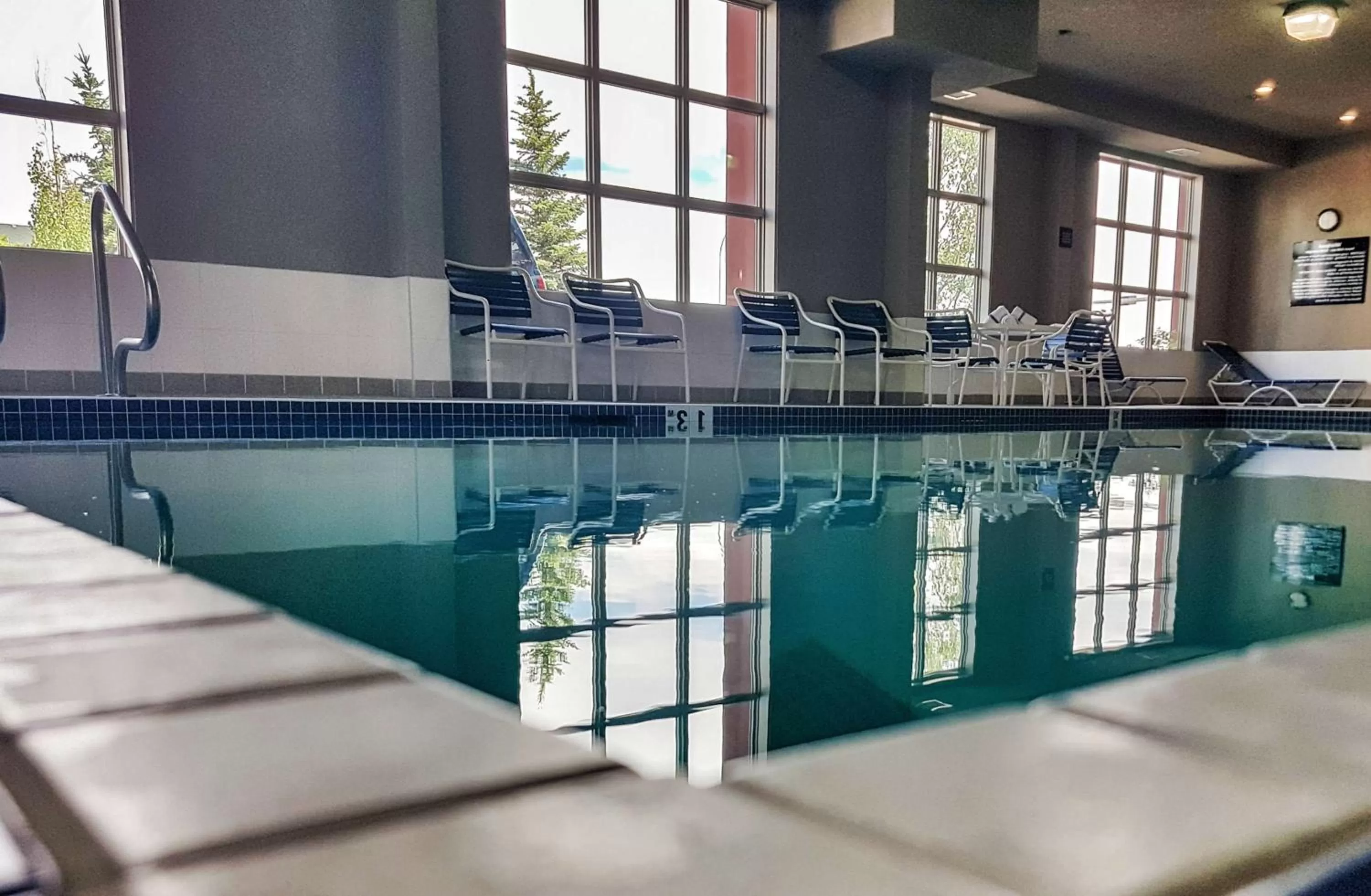 Pool view in Hampton Inn & Suites by Hilton Edmonton International Airport