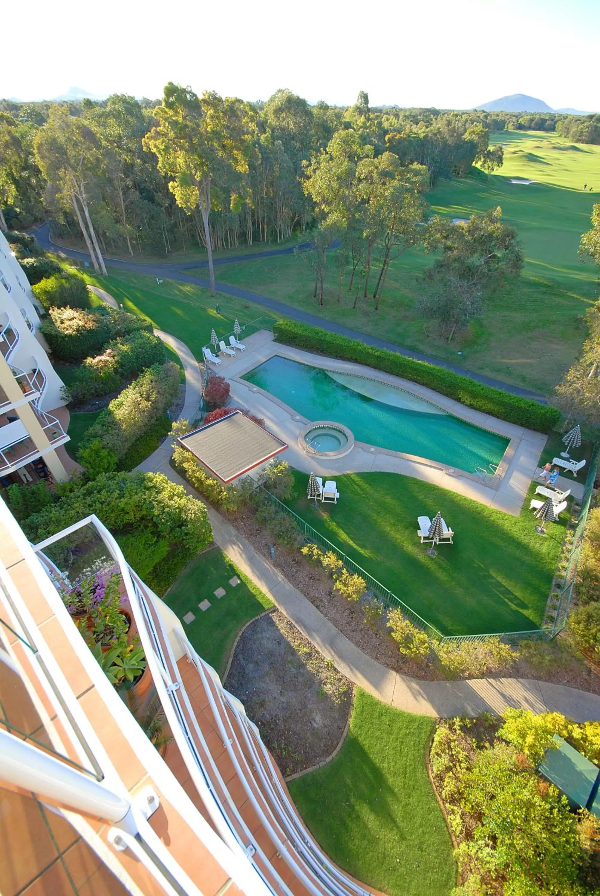 Patio, Bird's-eye View in Magnolia Lane Apartments