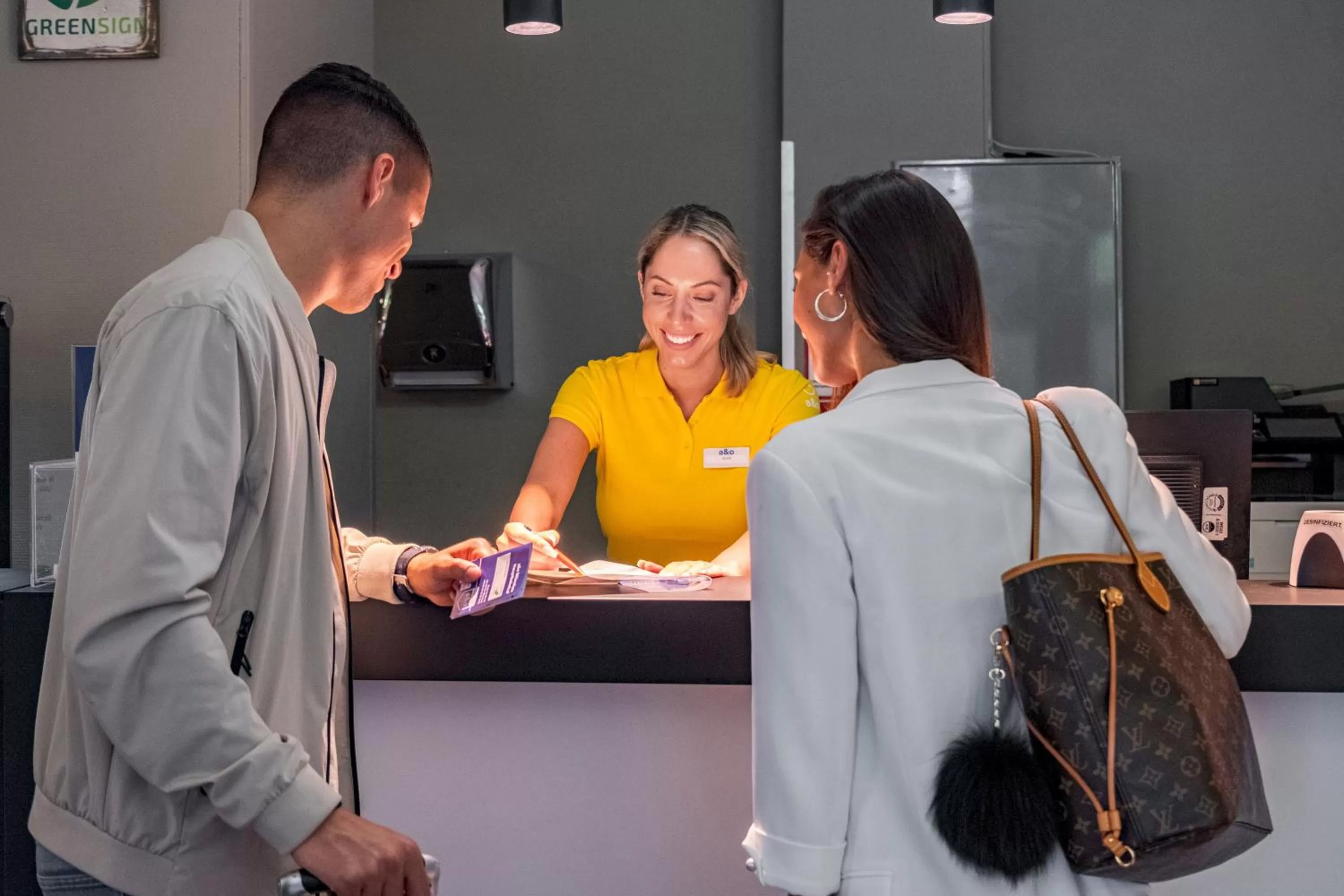 Lobby or reception in a&o München Hauptbahnhof