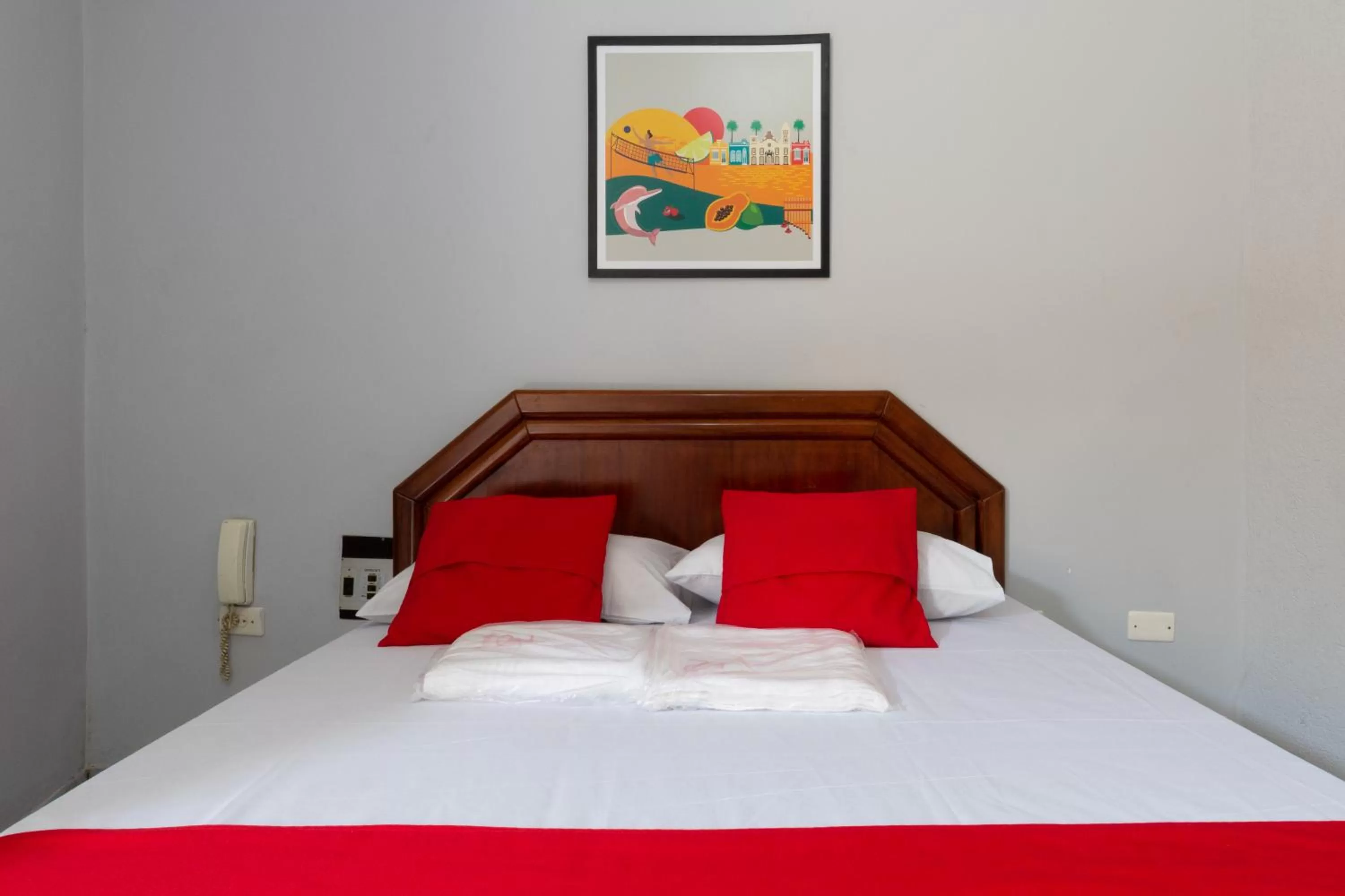 Bed in Hotel Anália Franco