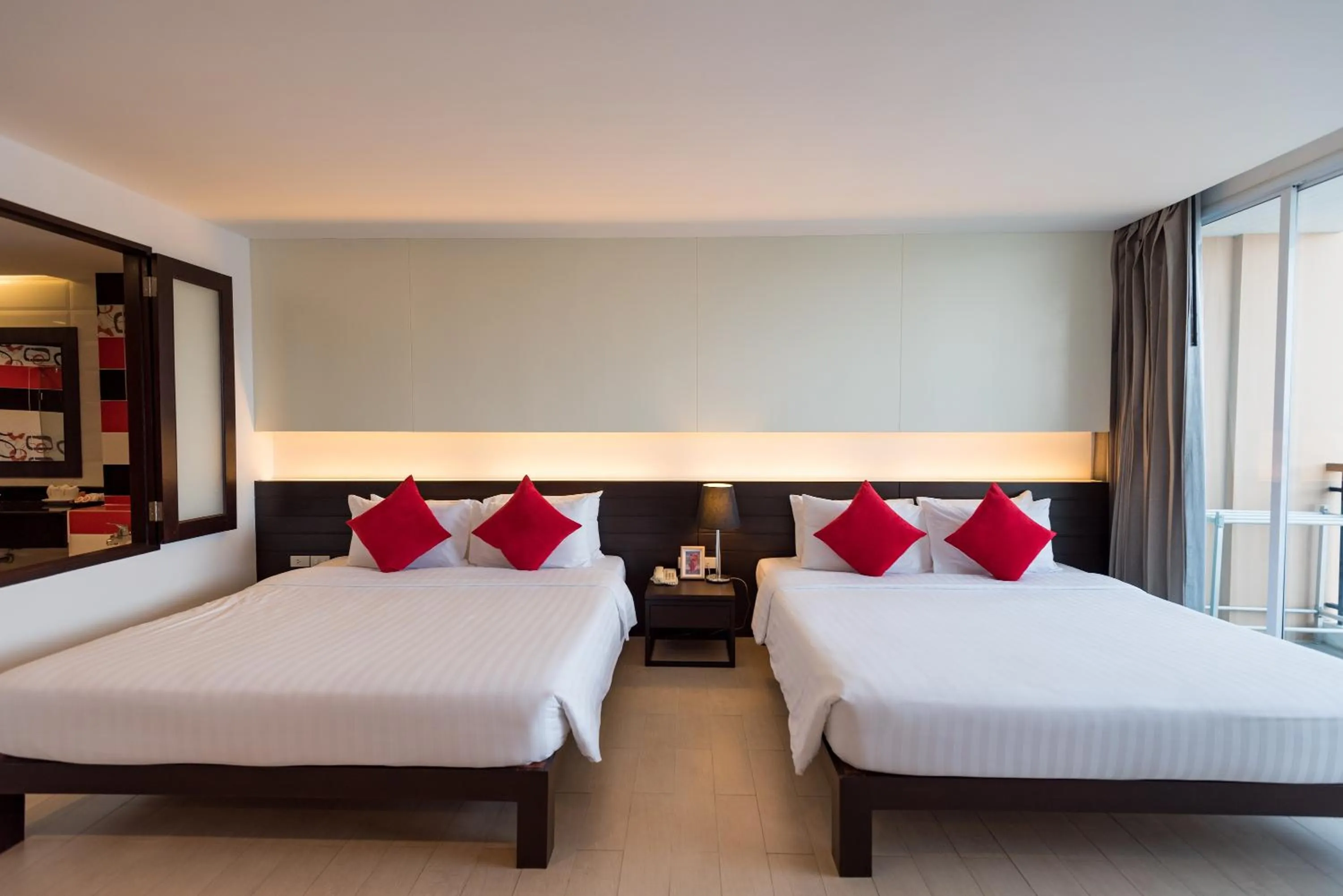 Bed in Hotel J Pattaya