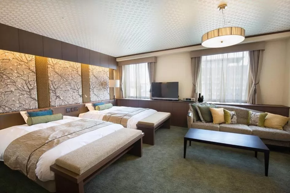 Bed in Hotel Avalorm Kinokuni