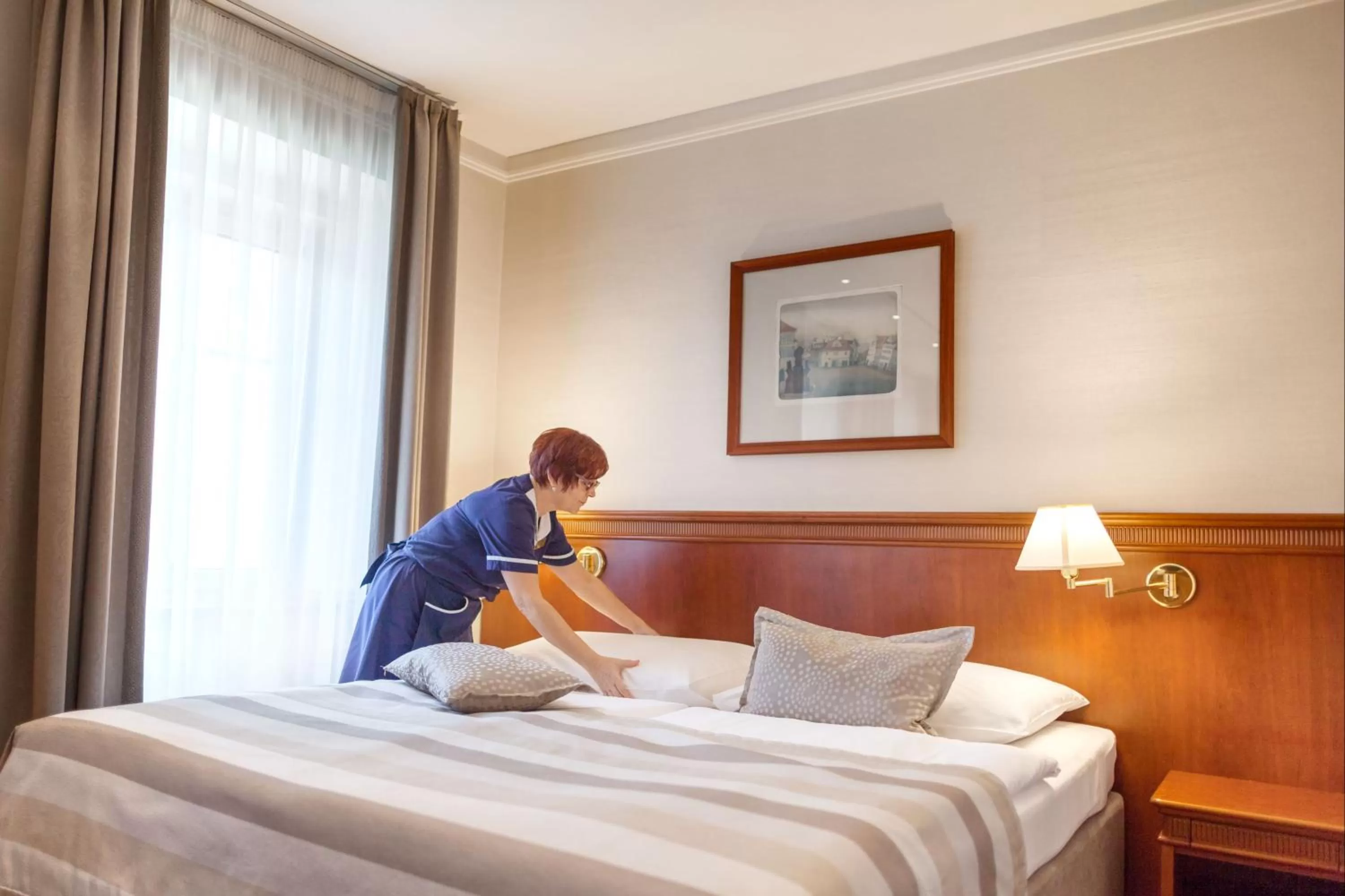 Staff, Bed in Adria Hotel Prague