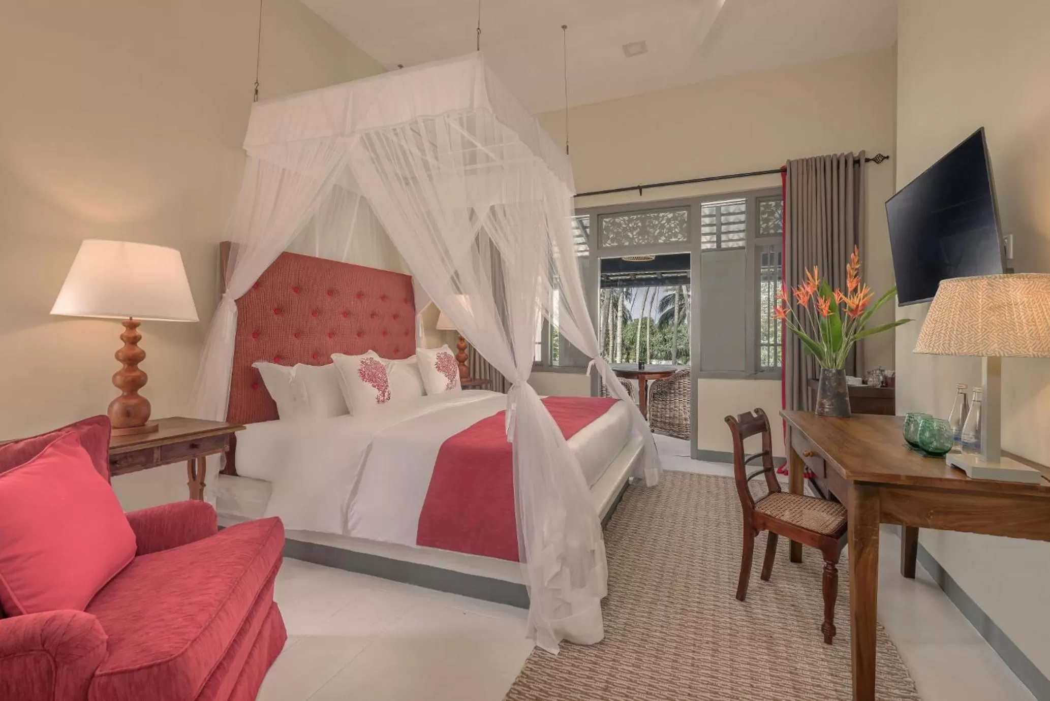 Bed in The Villa Bentota by KK Collection